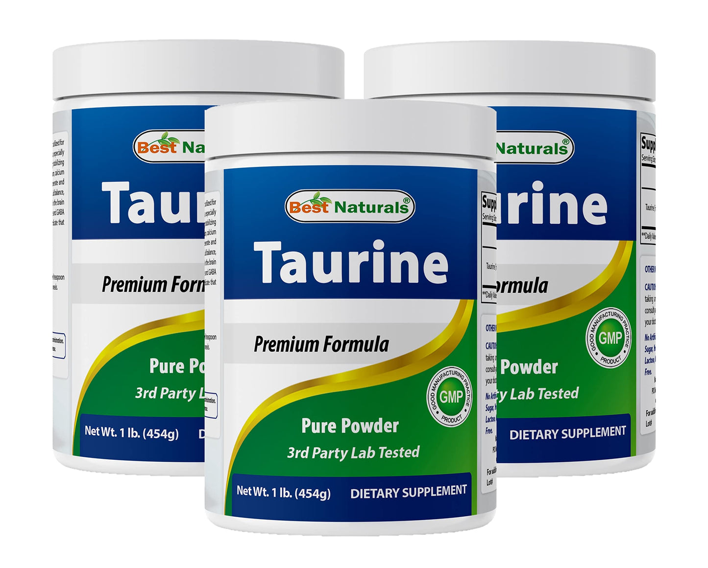 Best Naturals 100% Pure Taurine Powder Free Form - 1000mg per Serving, 16 oz
