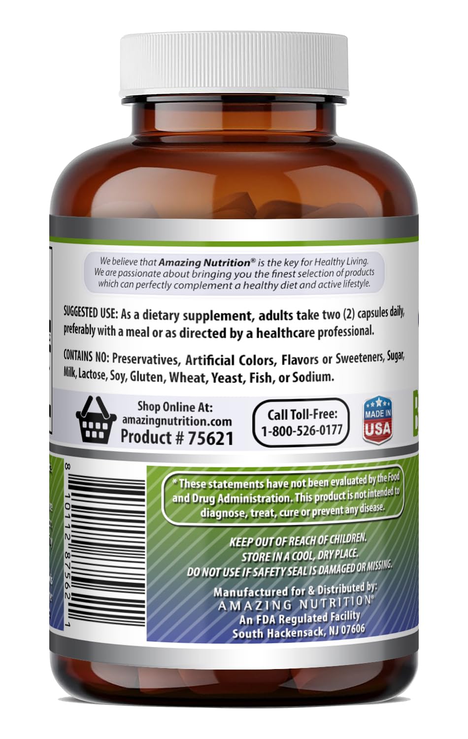 Amazing Nutrition Burdock Root 1000 mg Capsules 240 Count