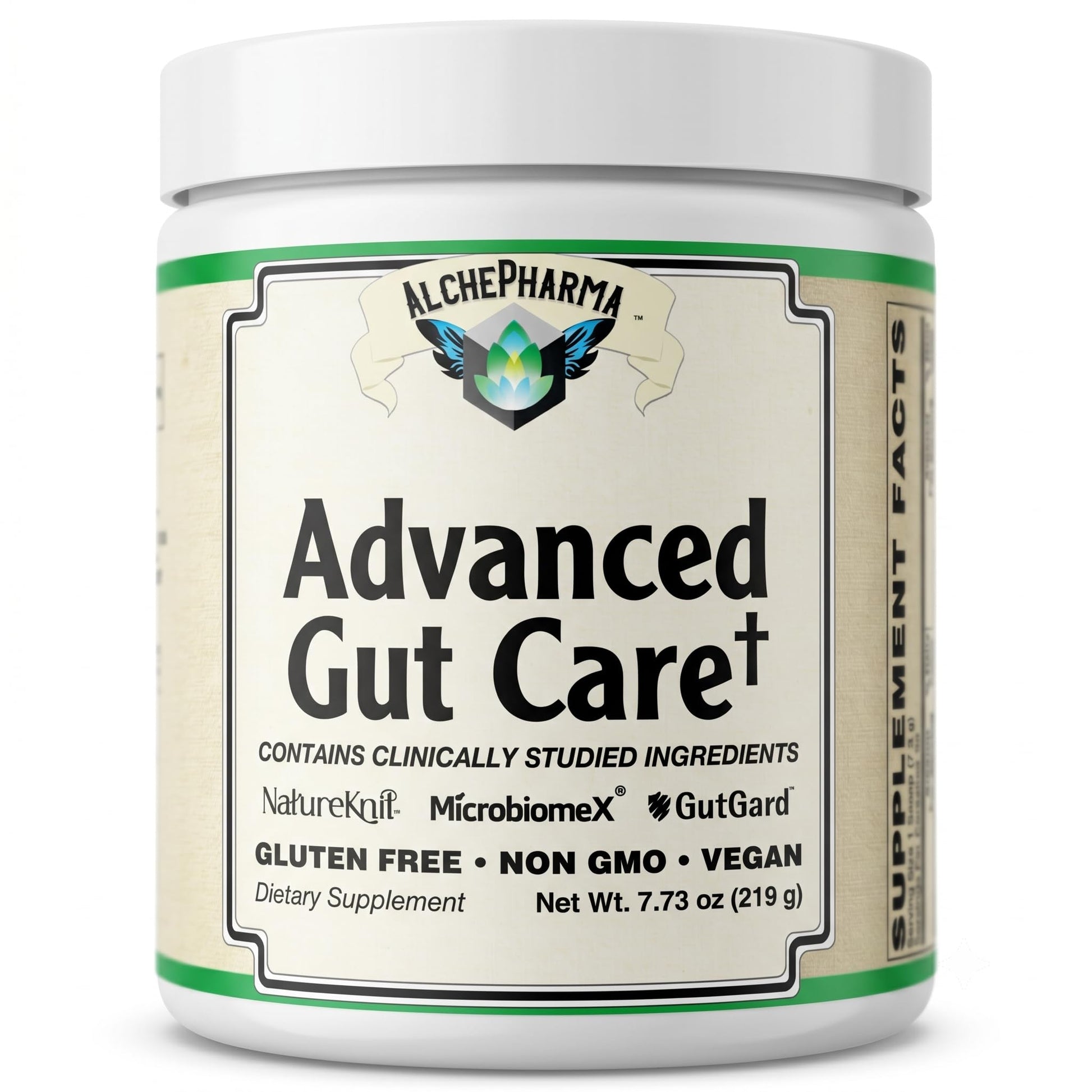 AlchePharma Advanced Gut Care Dietary Supplement Powder 7.73 Ounce