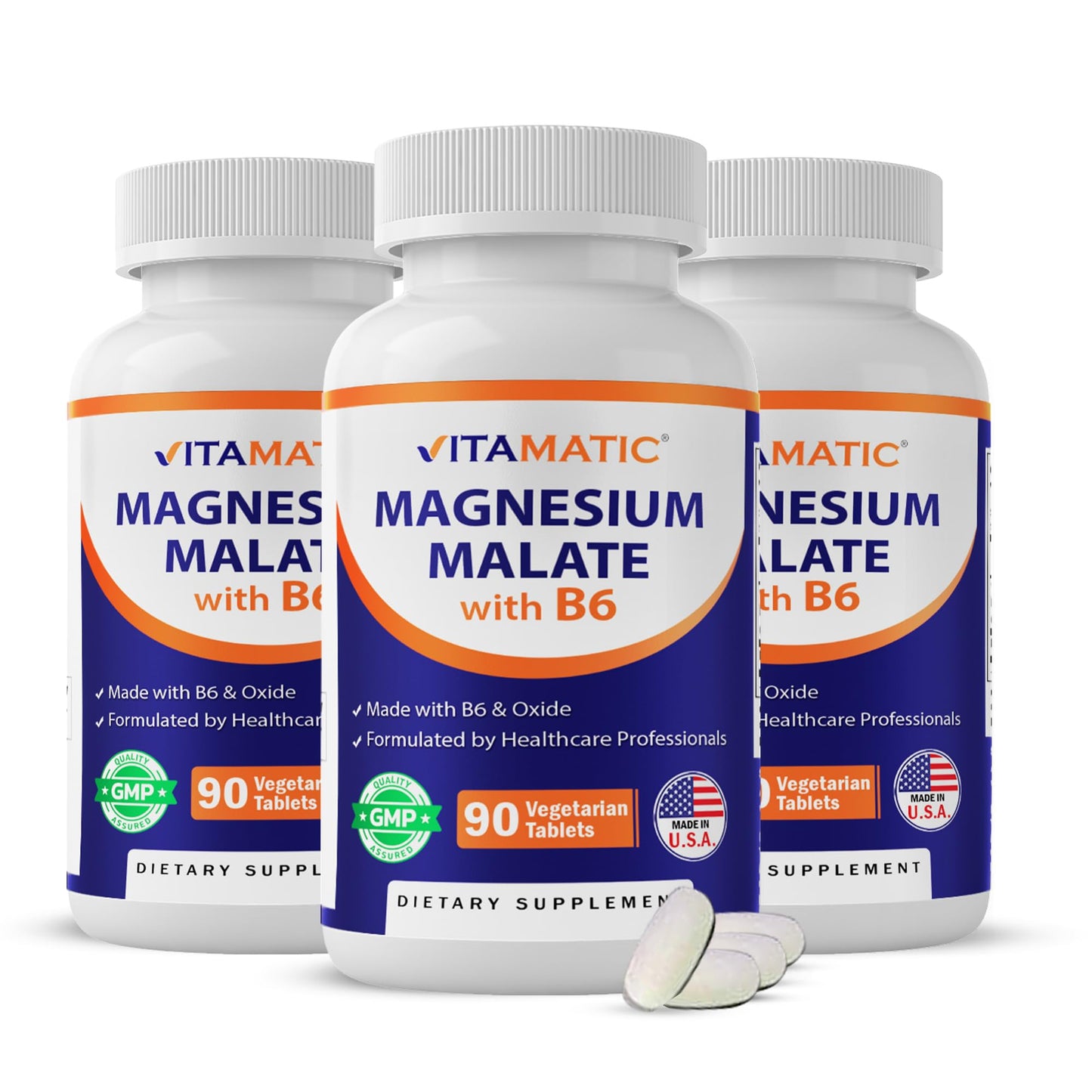Vitamatic Magnesium Malate 2000mg Tablets, 90 Count