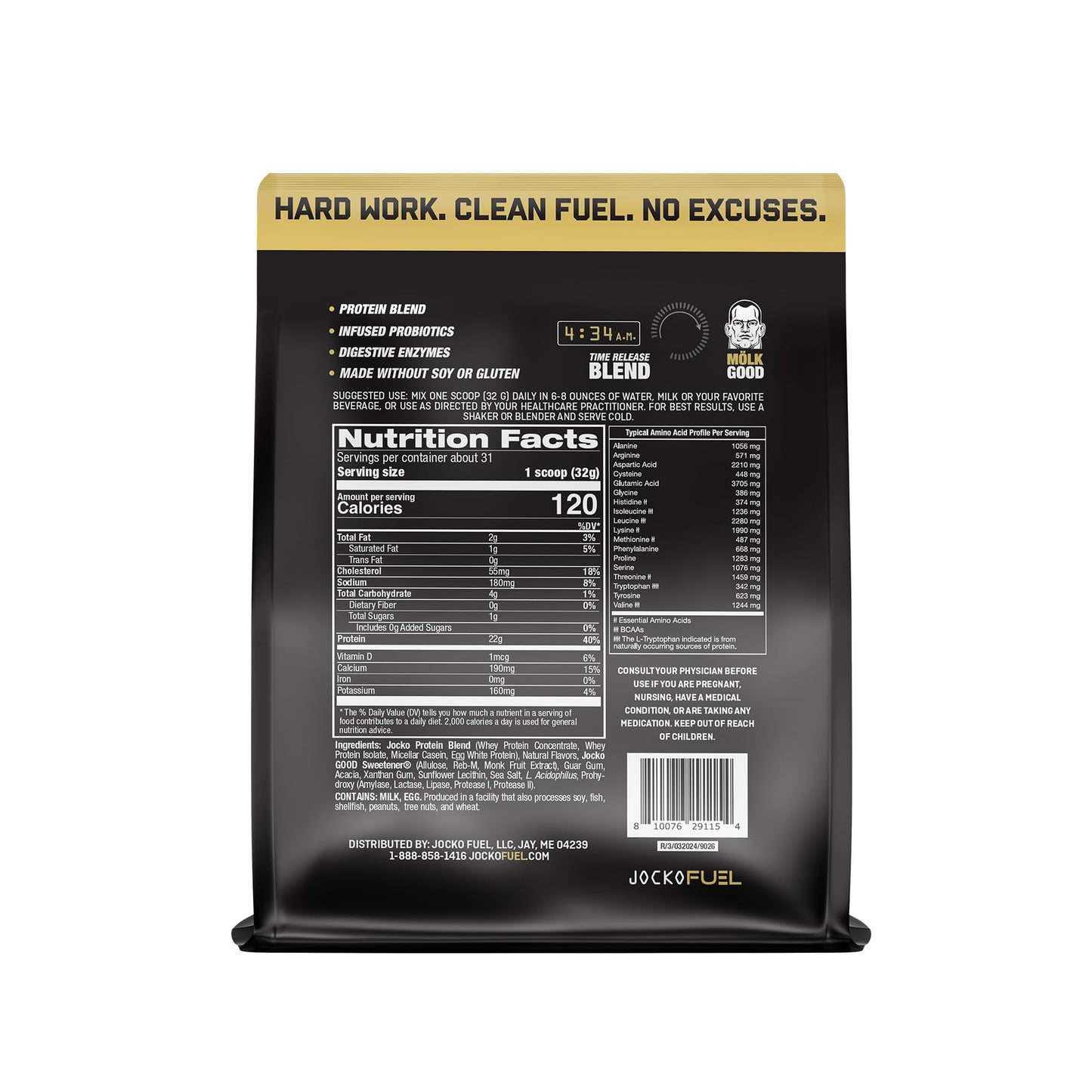 Jocko Fuel Protein Bundle Powder (2 Pack) - Chocolate Peanut Butter + Vanilla, 70.4