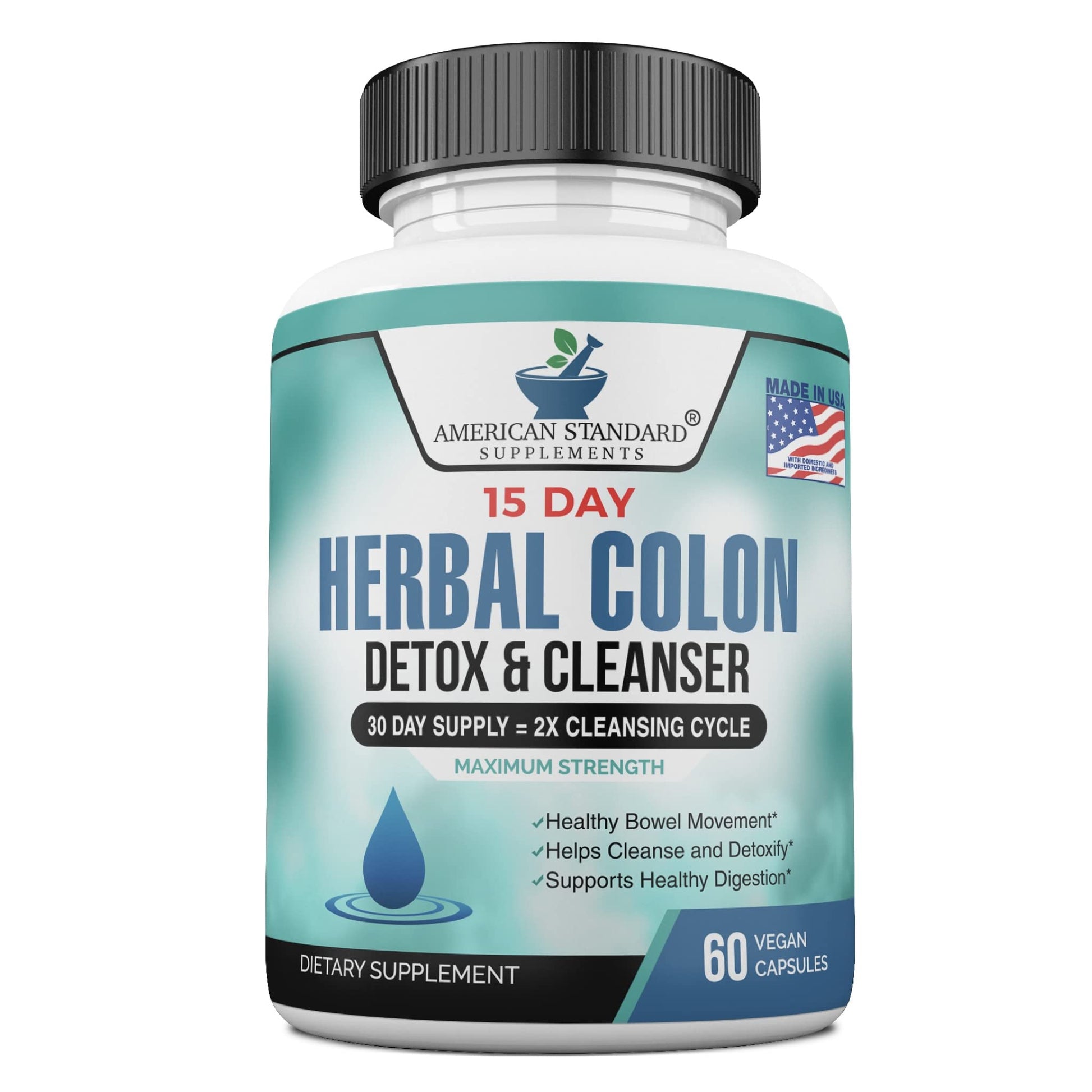 American Standard Supplements Colon Cleanse Capsule 60 Count