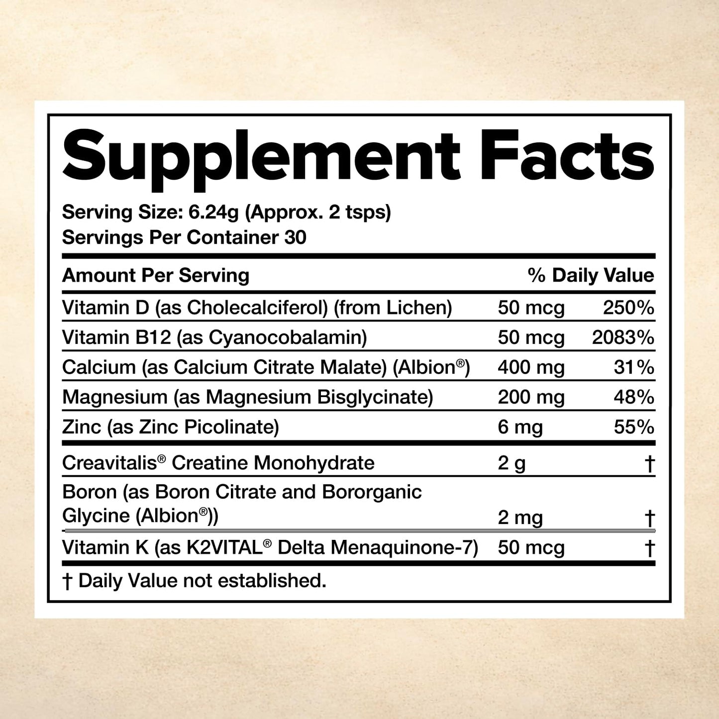 Complement Bone Vitality Supplement Powder 12 oz
