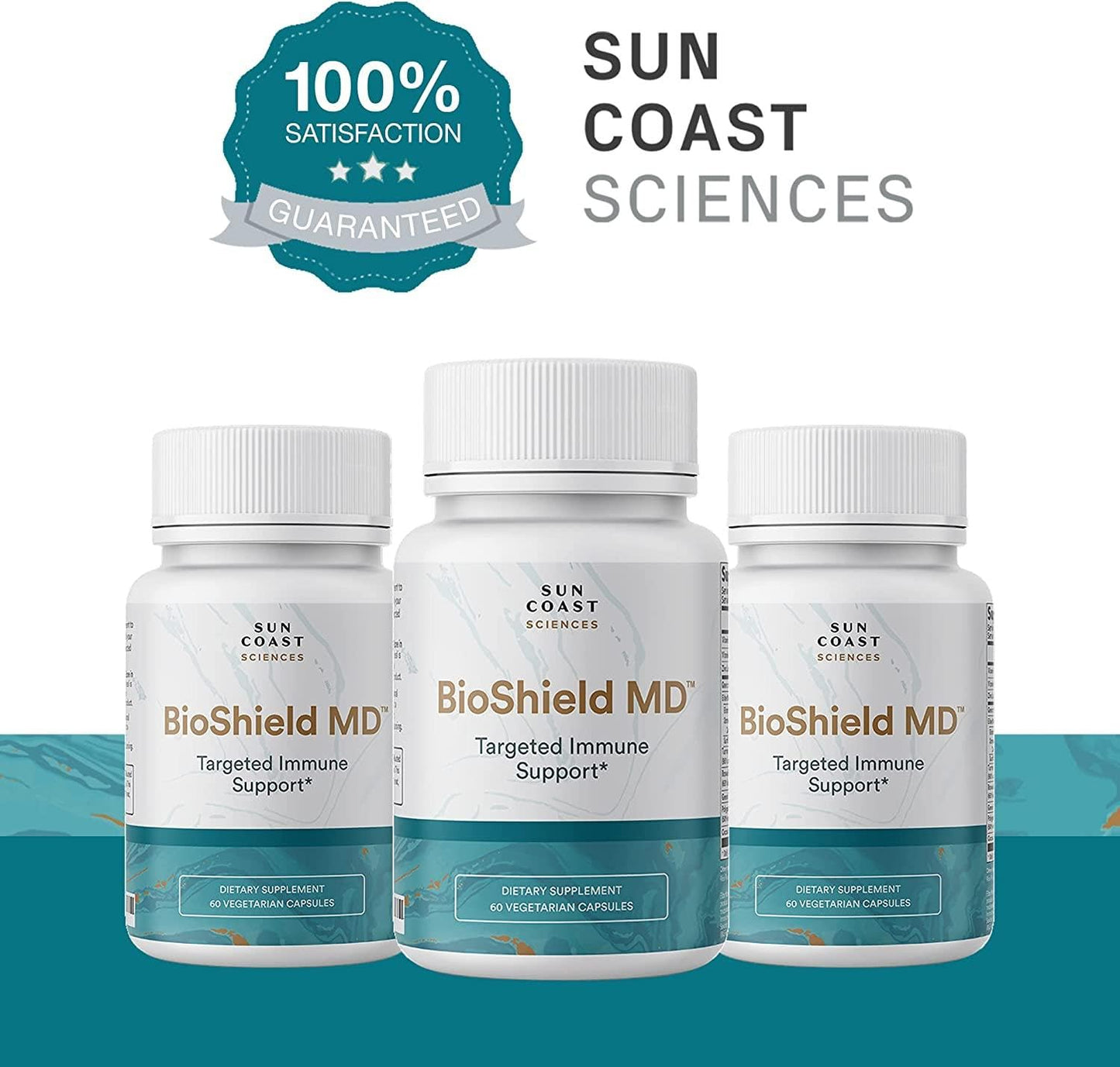 SUN COAST SCIENCES BioShield MD Premium Immunity Support with Vitamin C, Vitamin D, Zinc, 60 Capsules