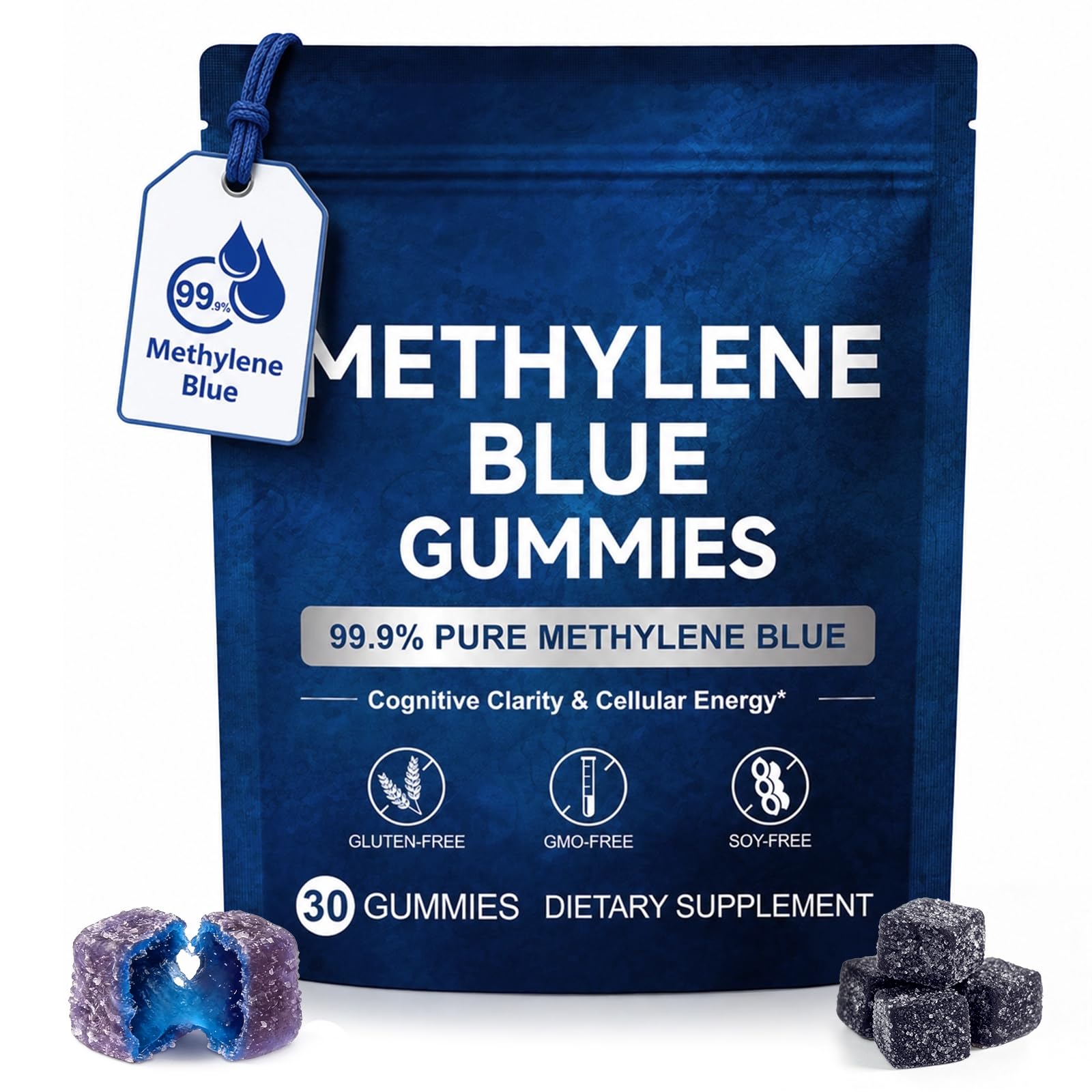WELOSUER Methylene Blue Gummies 5mg Per Gummy, 30 Count