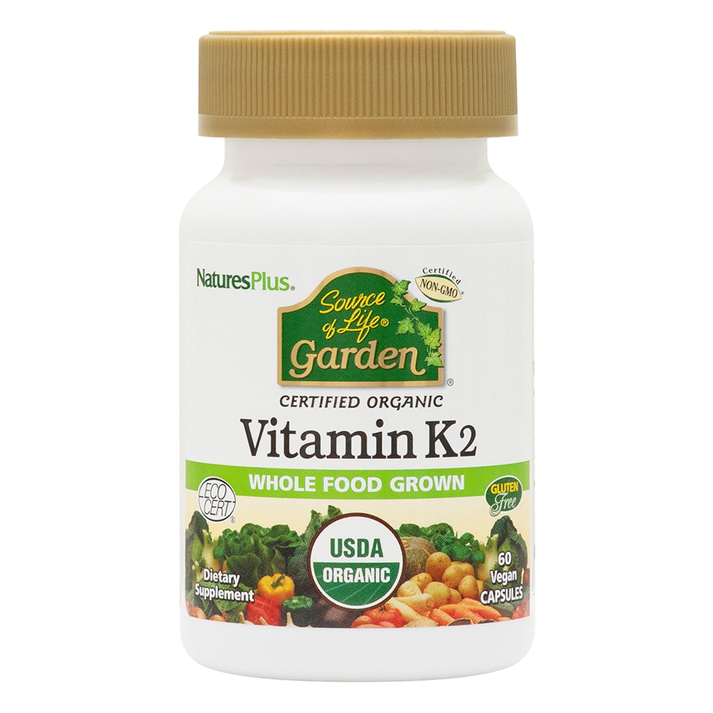NaturesPlus Source of Life Garden Vitamin K2 120 Capsules