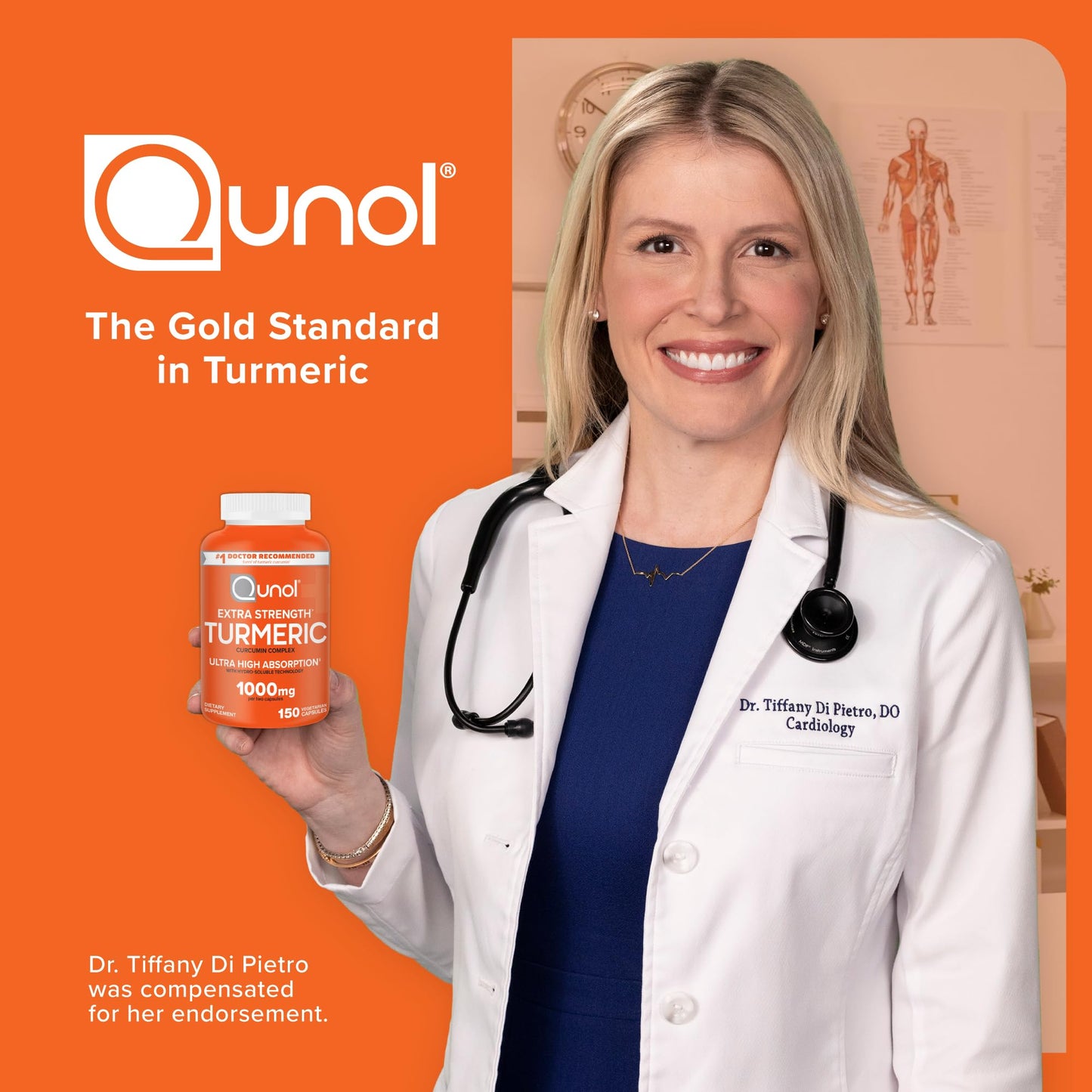 Qunol Turmeric Curcumin 1000mg Capsule, 240 Count