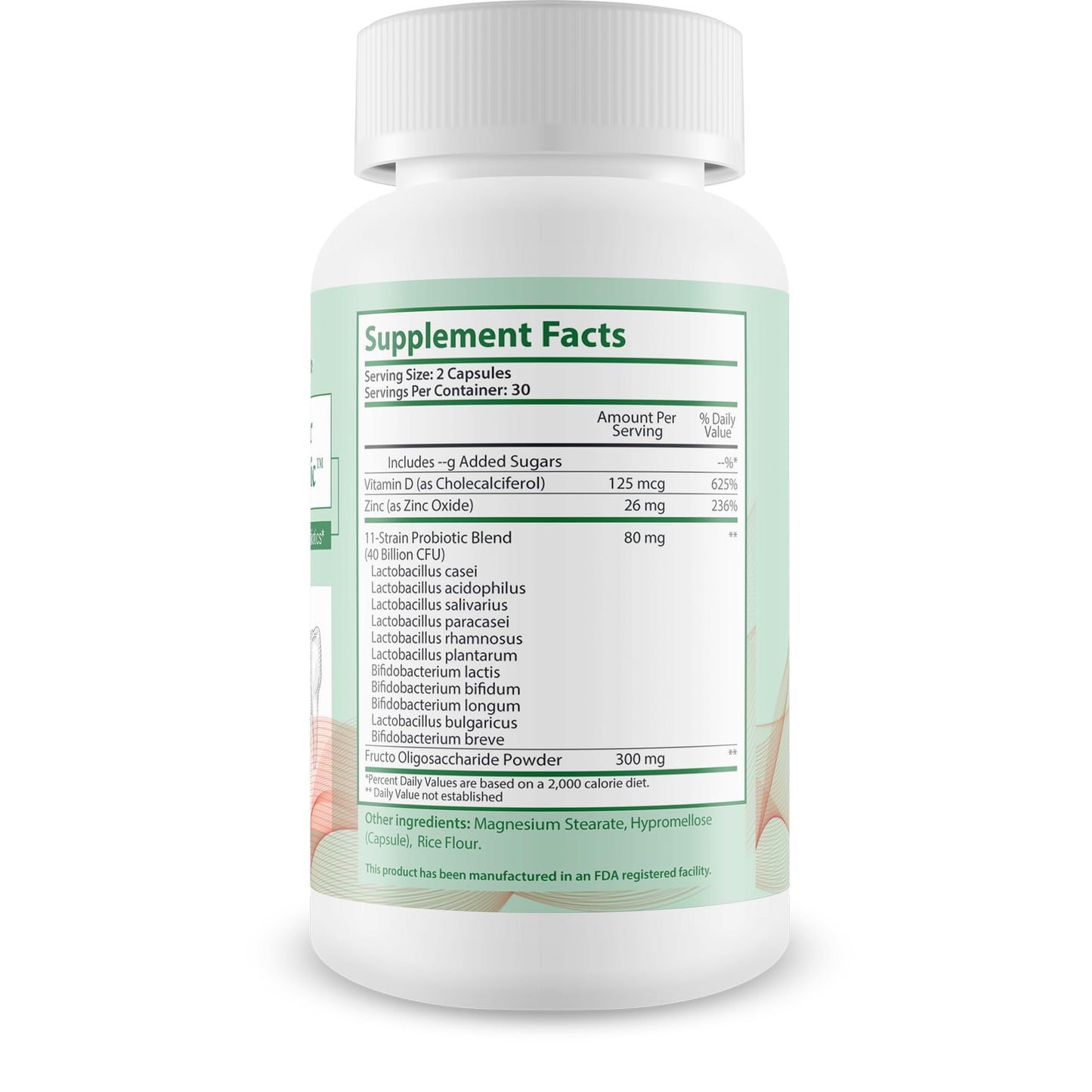 New Vibrations Nutrition Dental Sugar Hack Probiotic Capsule 60 Count