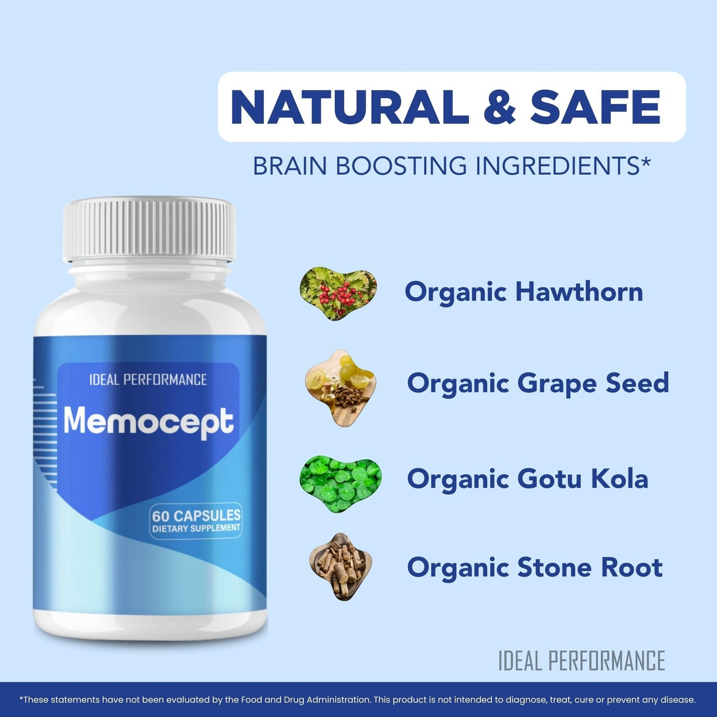 IDEAL PERFORMANCE Memocept Capsules, 60 Count