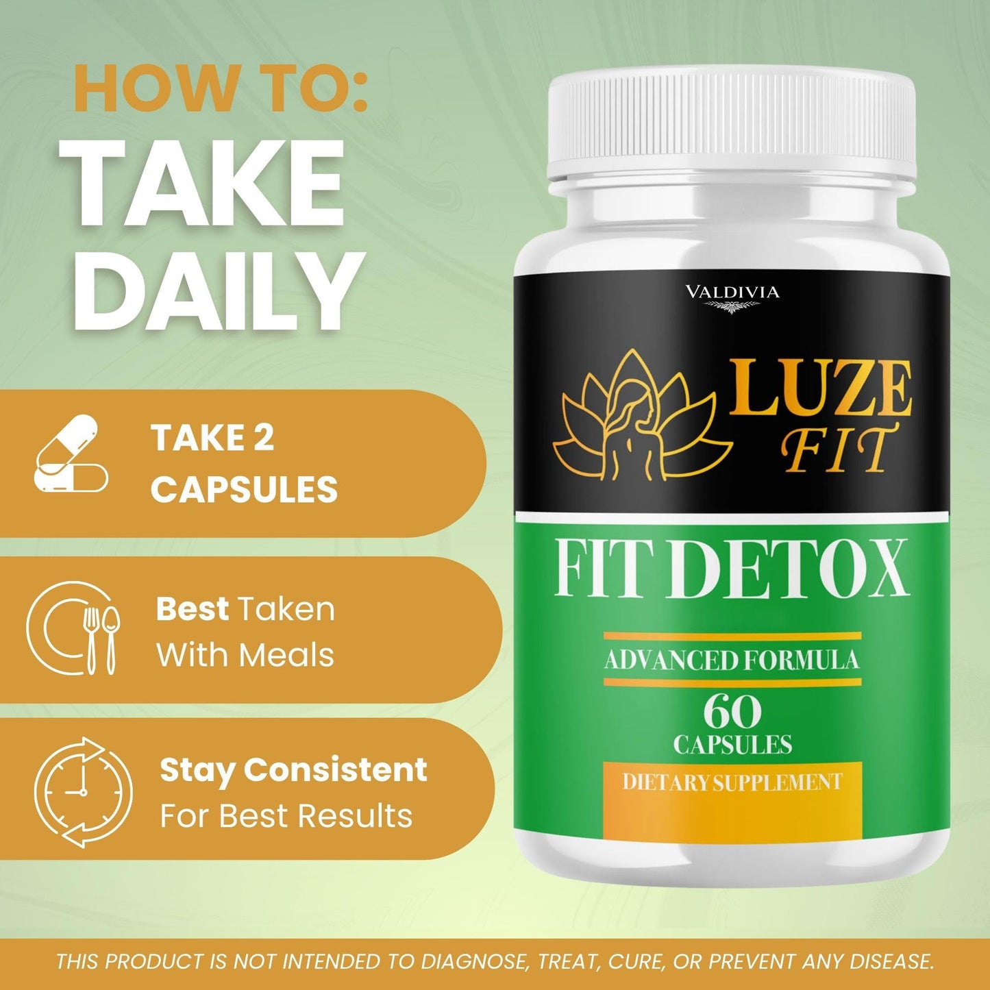 Valdivia Luze Fit Detox Premium Capsules, 300 Capsules