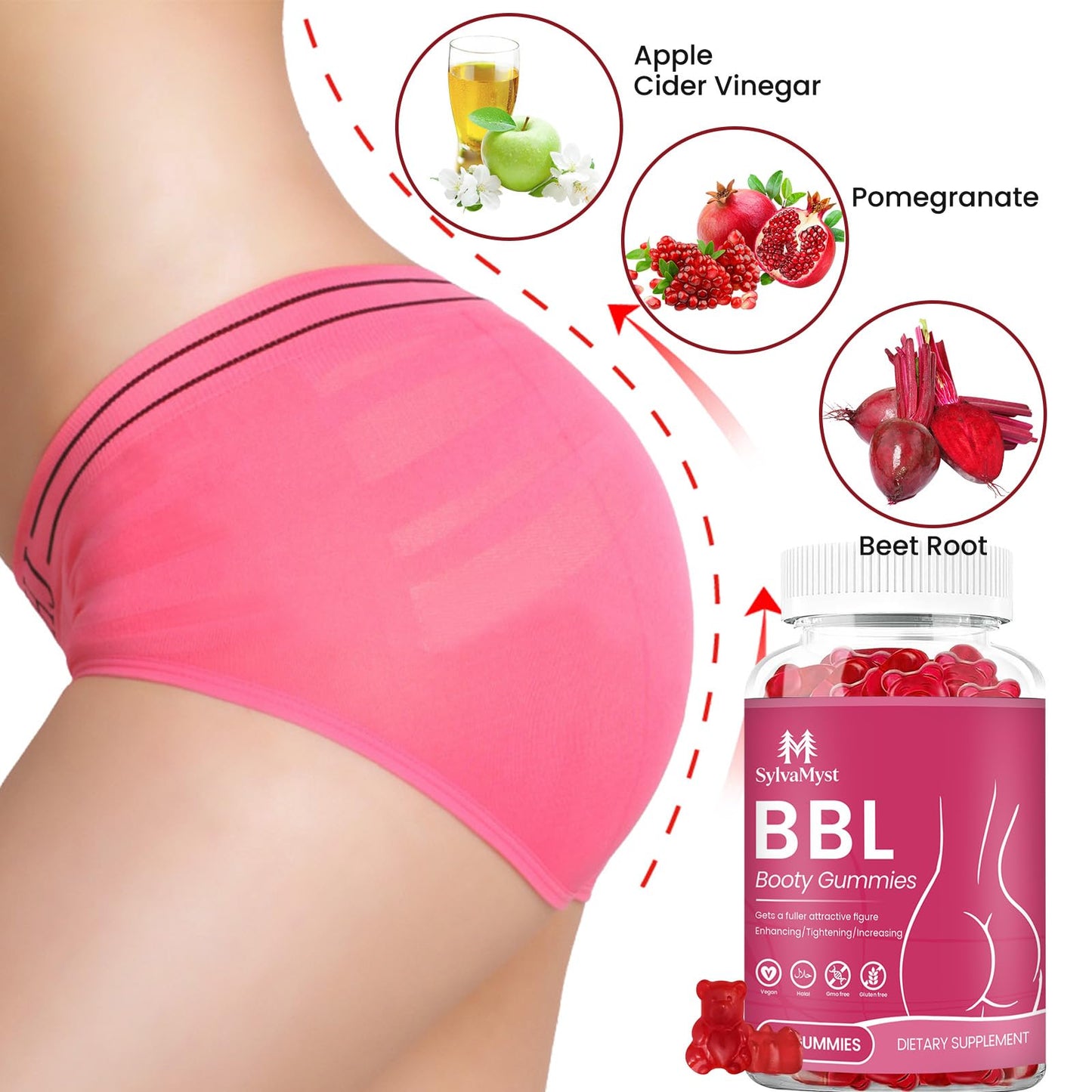 SylvaMyst Booty Gummies for Women Gummy 60