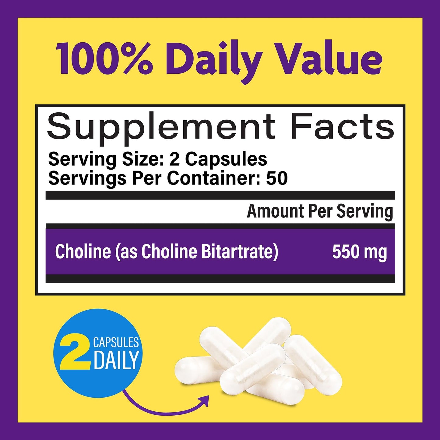 InnovixLabs Choline & Vitamin K2 Bundle - Choline Bitartrate 550mg Capsules (100) & Full Spectrum Vitamin K2 Softgels (90) - 190 Count