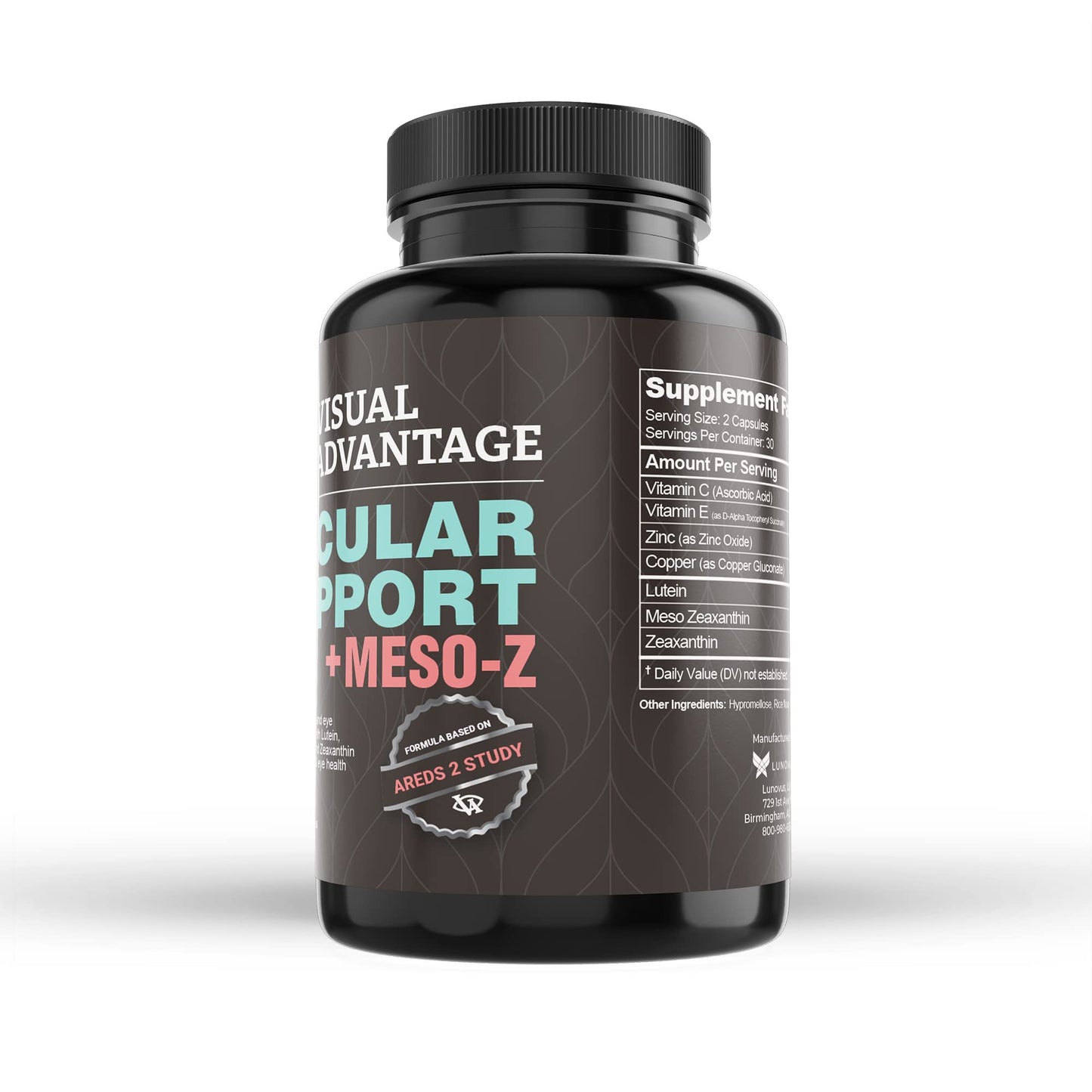 Visual Advantage Macular Support + Meso-Z Blue Light Eye Vitamin with Triple Antioxidants for Advanced Protection Against Digital Screens Capsule, 60 Count
