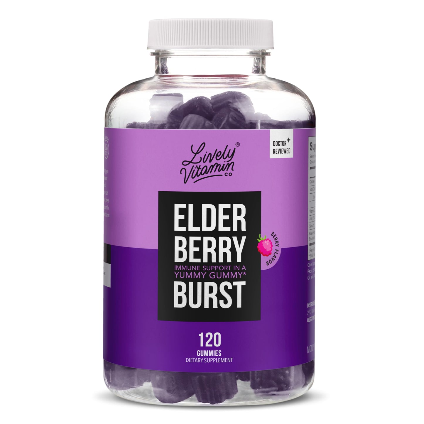 LIVELY VITAMIN CO Elderberry Burst Gummies, 120 Count
