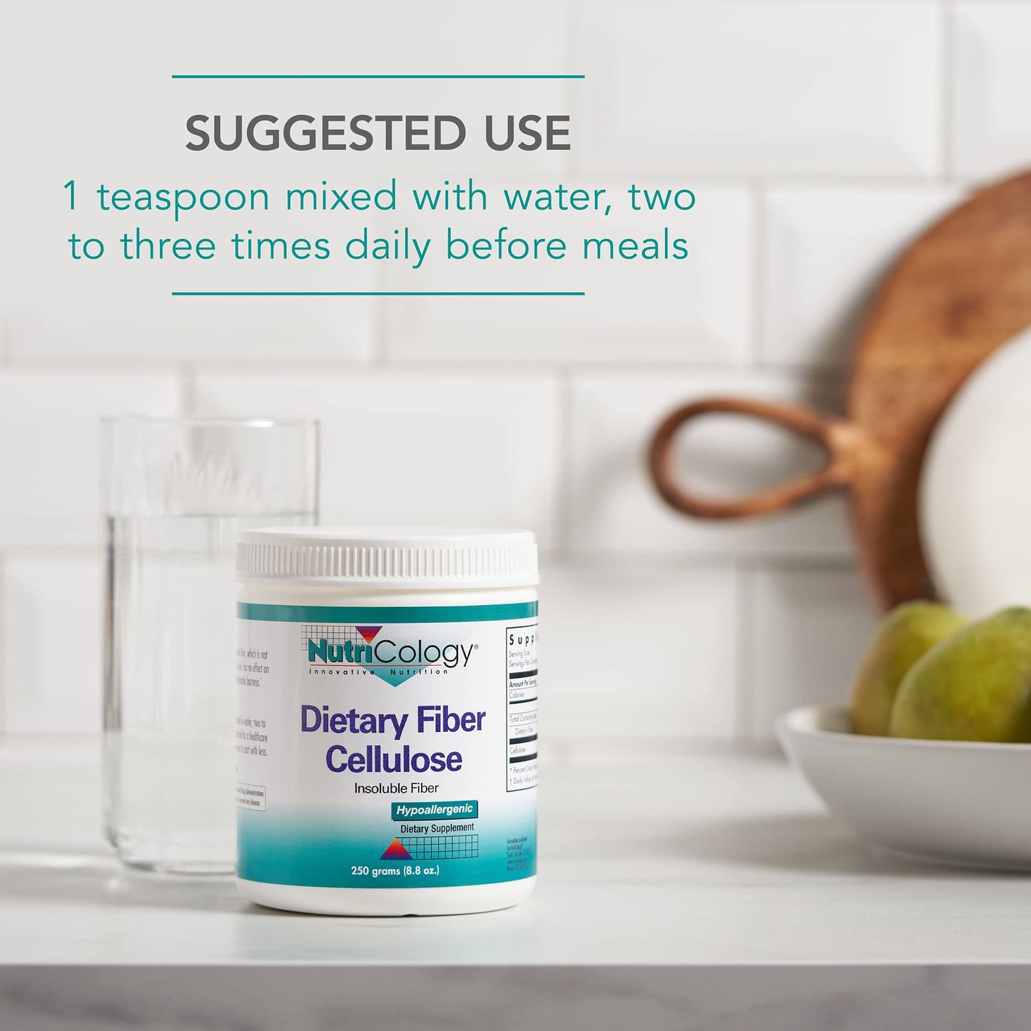 Allergy Research Group Dietary Fiber Cellulose Powder 8.8 oz