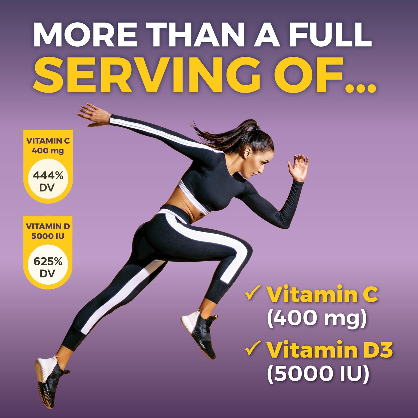 Viva Naturals Elderberry with Vitamin C, Zinc & Vitamin D3 5000 IU Capsules, 120 Count