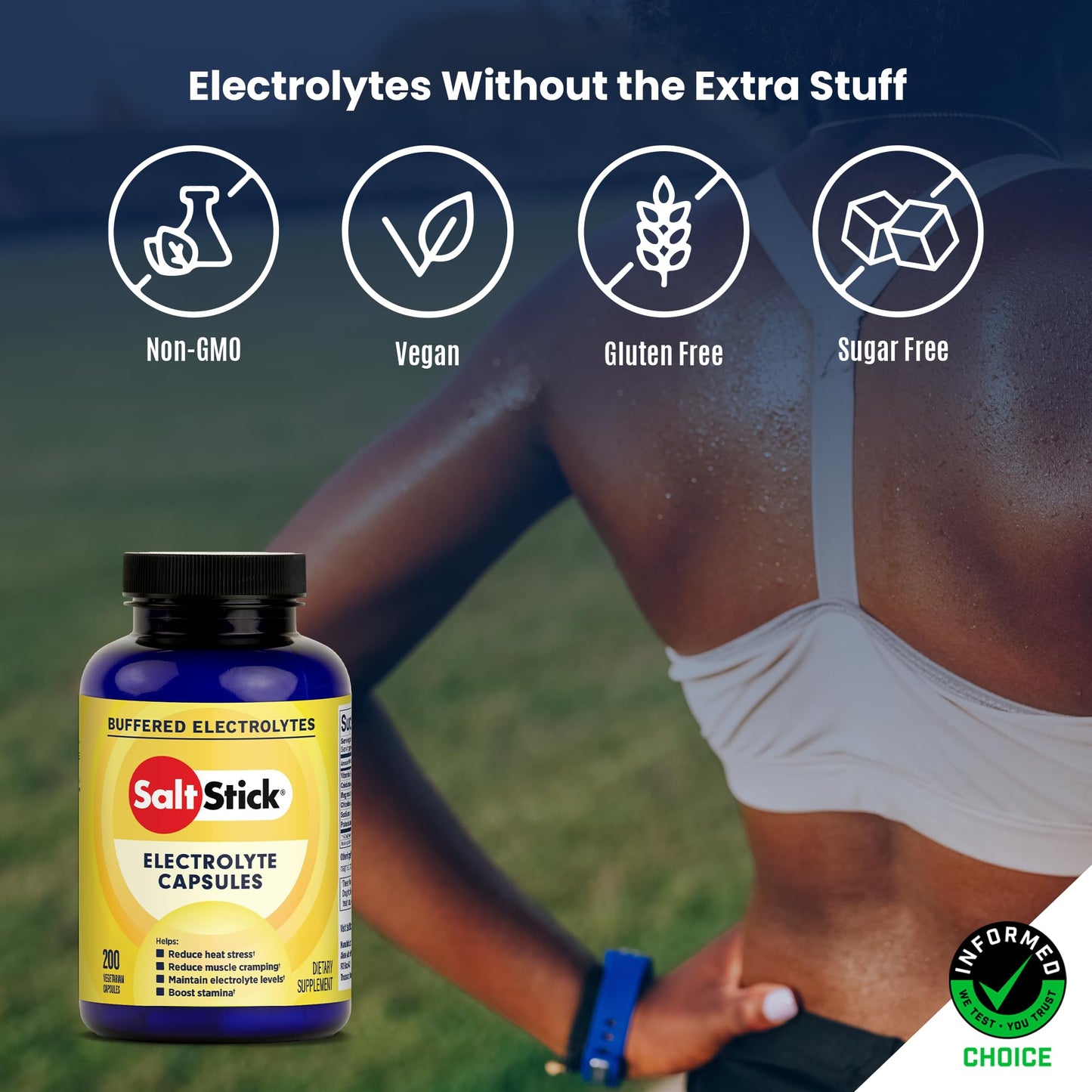 SaltStick Electrolyte Capsules with Vitamin D, 200 Capsules