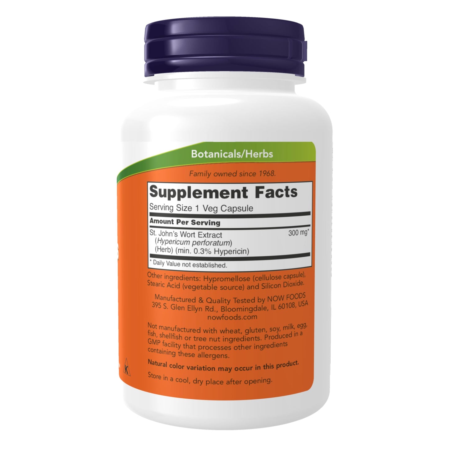 NOW Foods St. John's Wort (Hypericum perforatum) 300 mg Standardized Extract Capsule, 250 Veg Capsules