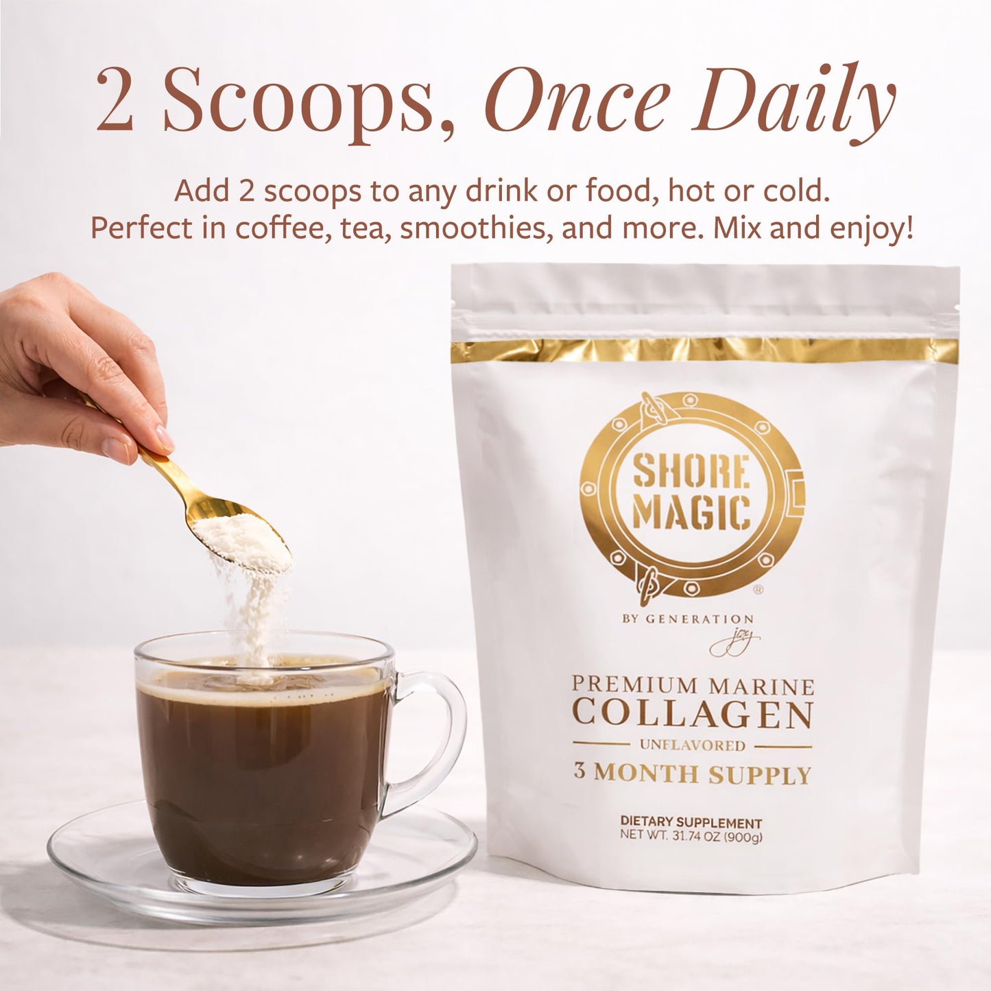 Shore Magic Marine Collagen Powder, 1.98 Pound