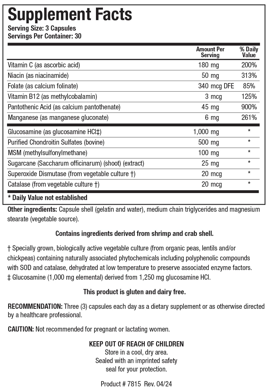 BIOTICS RESEARCH ChondroSamine Plus Glucosamine Plus Chondroitin, MSM, Vitamins and Minerals, Joint & Connective Tissue Support 90 Capsules