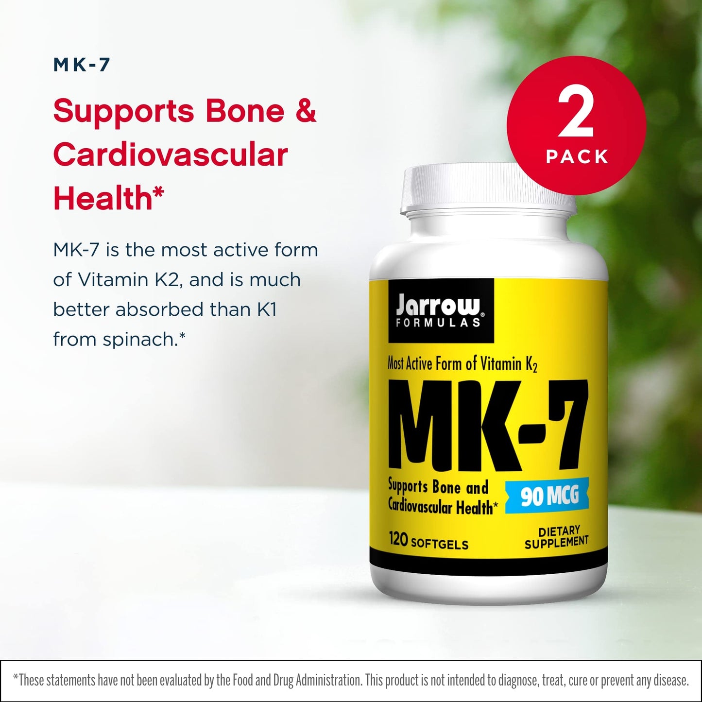 Jarrow Formulas MK-7 90 mcg Softgels 240