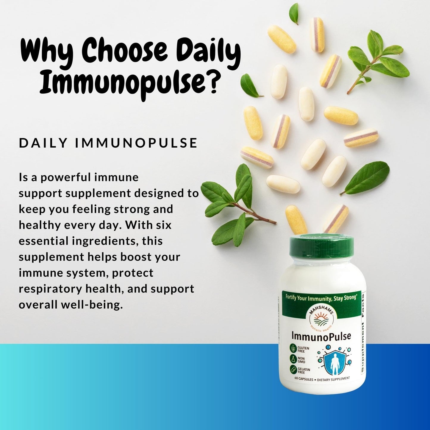 MAHSHAMS ImmunoPulse Immunity Booster Supplement 60 Capsules