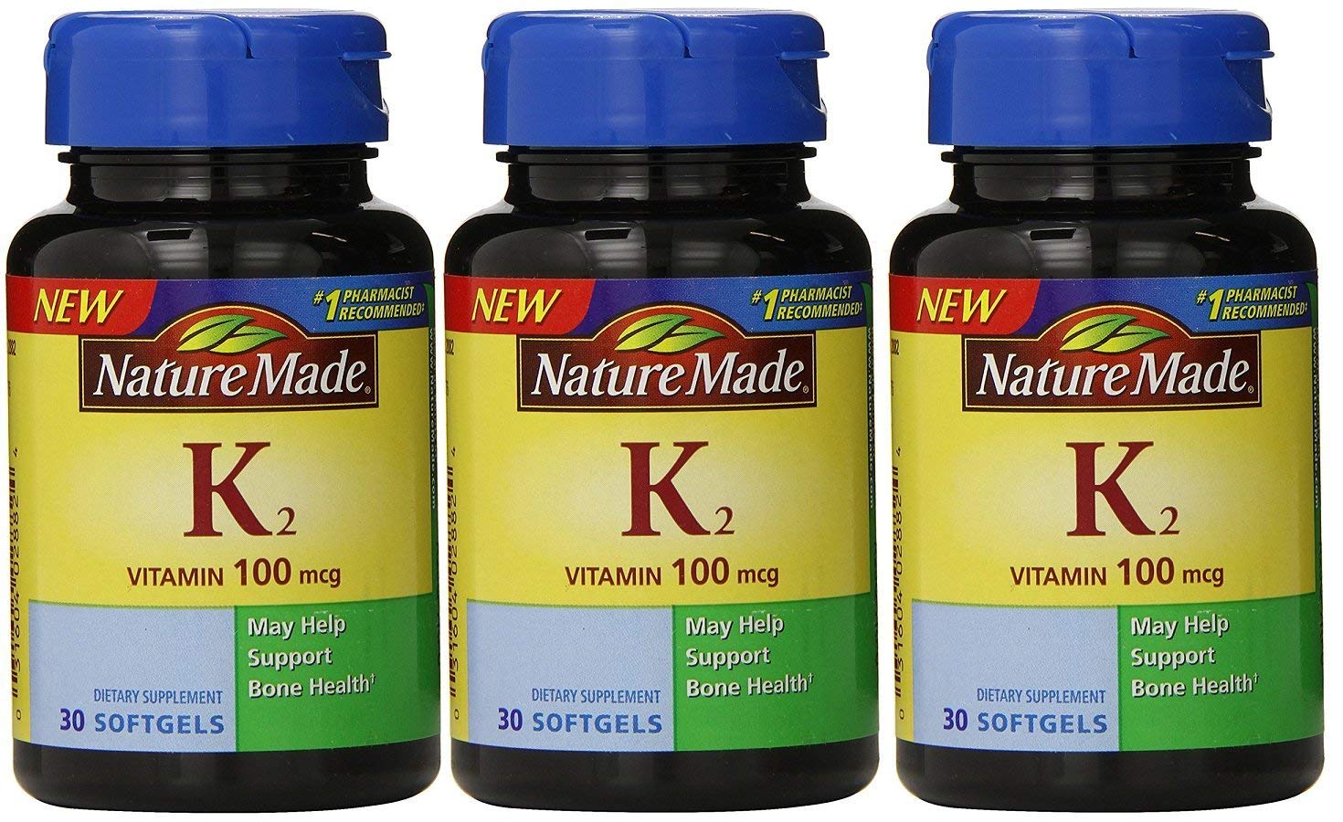 Nature Made Vitamin K2 100 mcg Softgels, 90 Count