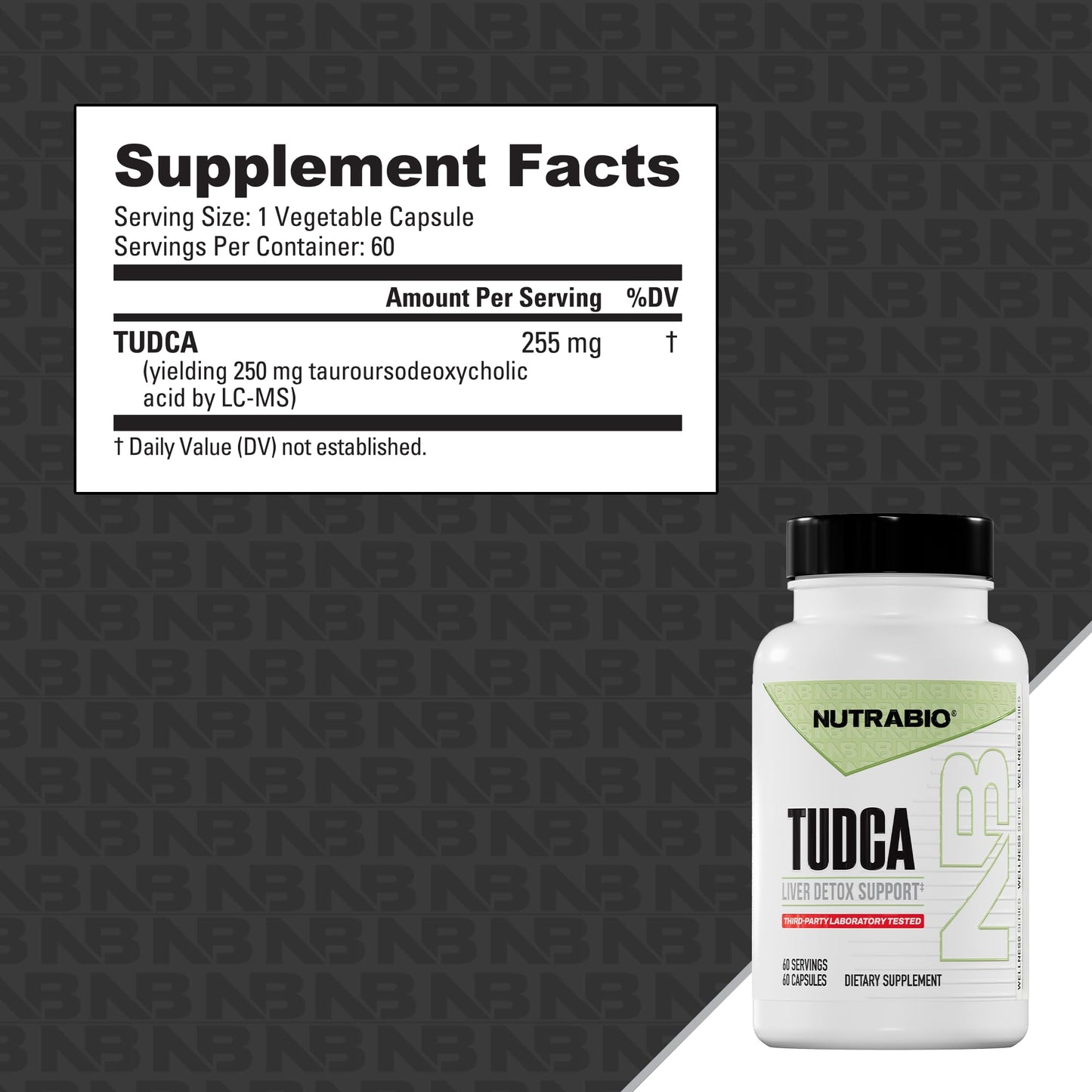 NutraBio Tudca Liver Detox Support 250 mg Capsule, 60 Capsules