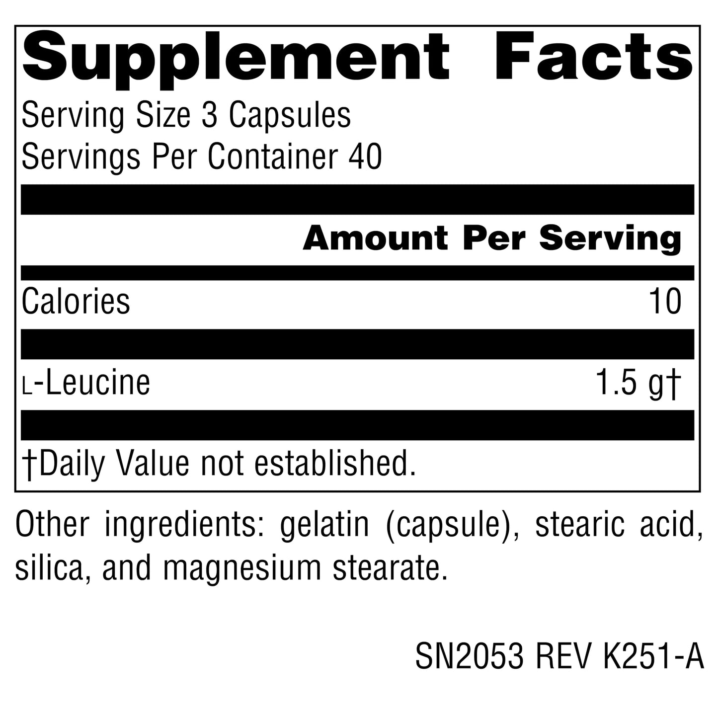 Source Naturals L-Leucine Free Form Essential Amino Acid Supplement for Energy Support Capsule, 120 Capsules