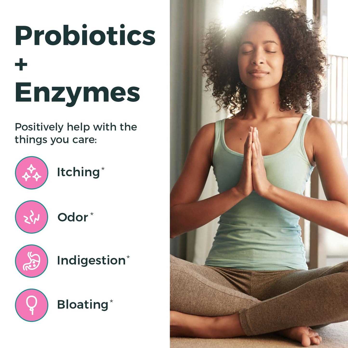 NewRhythm Digestion & Feminine Health Bundle Probiotics, Prebiotics, Digestive Enzymes, Cranberry, Vitamin C & B6, 120 Capsules