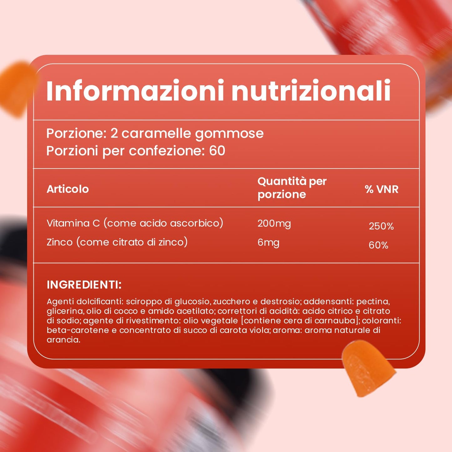 Ved Vitamin C with Zinc Gummies, 120 Count