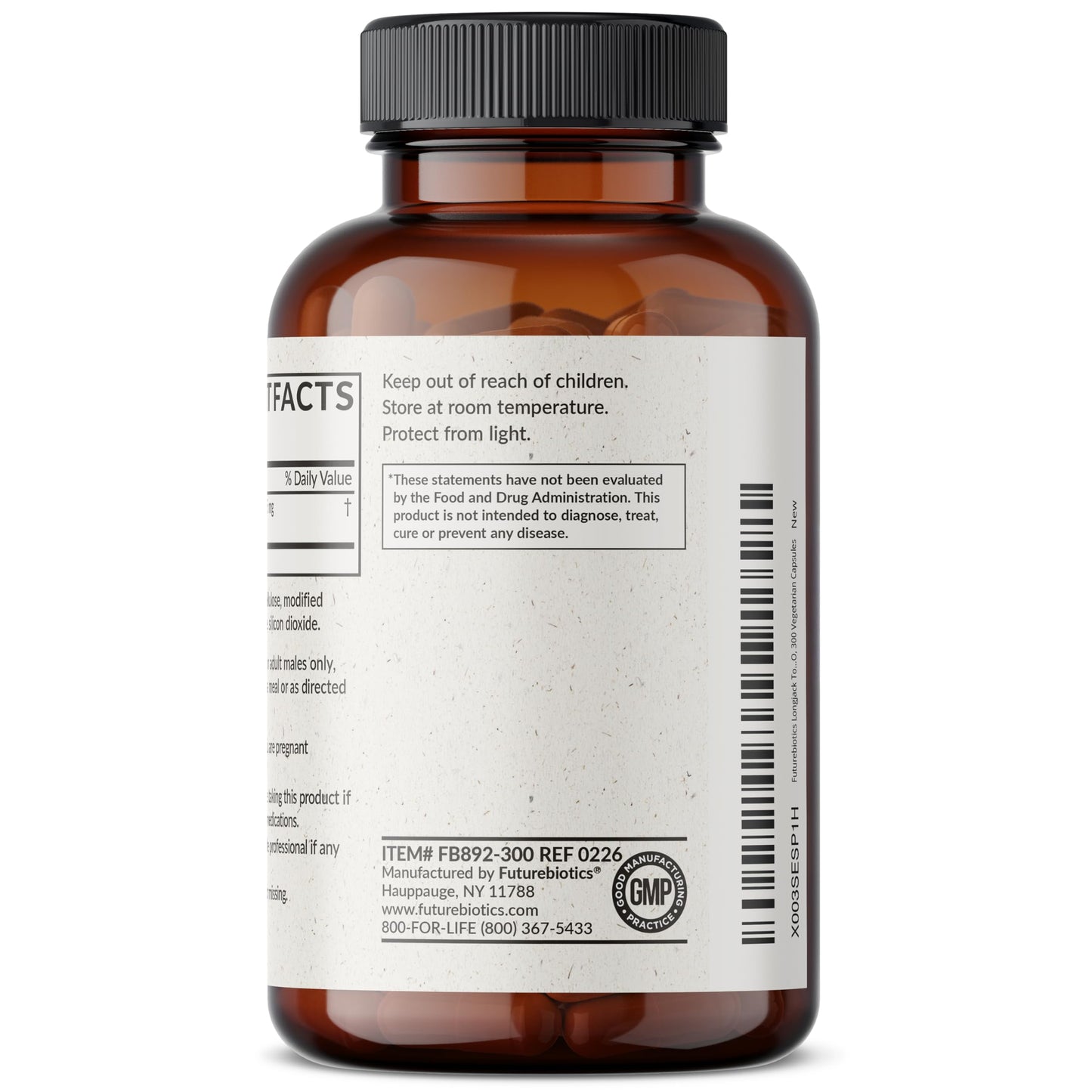 Futurebiotics Longjack Tongkat Ali Extra Strength Energy & Stamina Support Capsule 300 Capsules