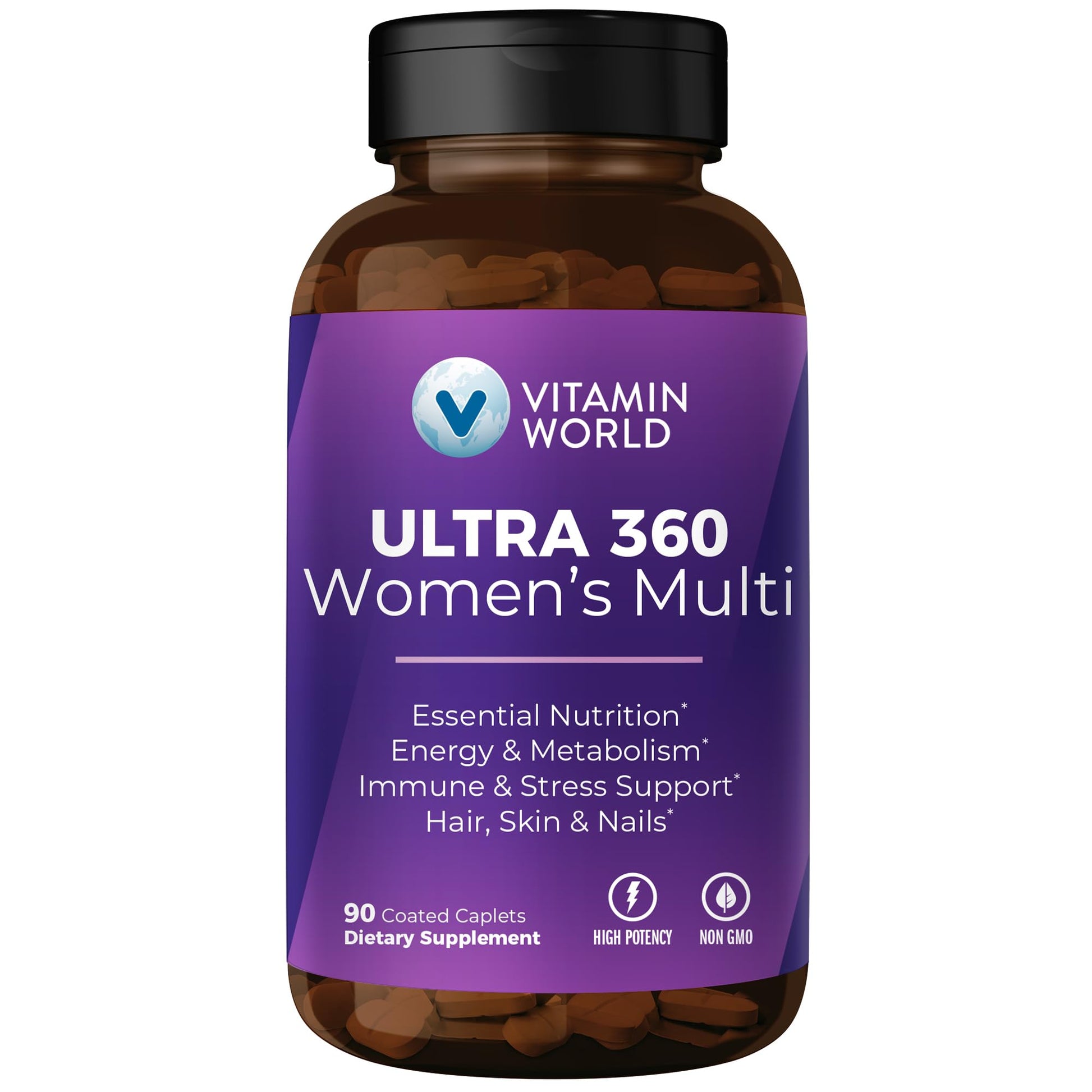 Vitamin World Ultra 360 Multivitamin for Women Caplets 90 Count