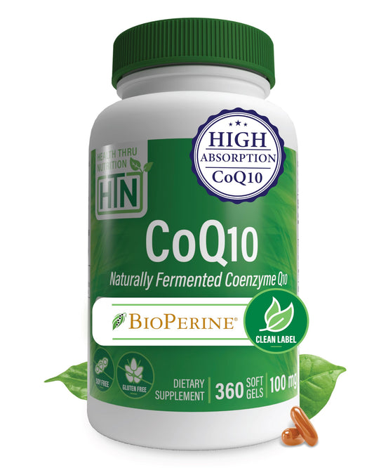 Health Thru Nutrition CoQ-10 100mg with BioPerine Softgels, 360 Softgels