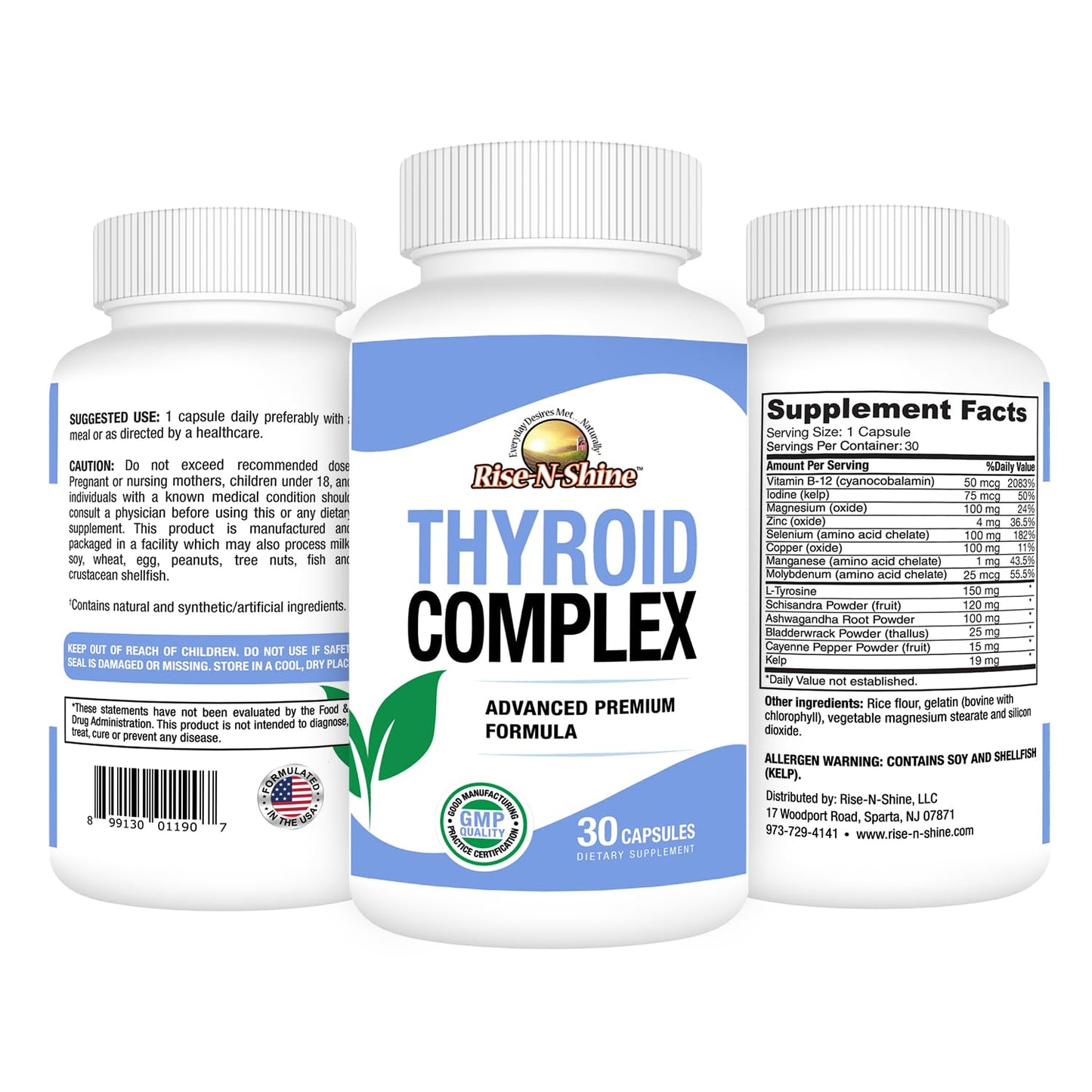 Rise-N-Shine Thyroid Support Supplement, 30 Capsules