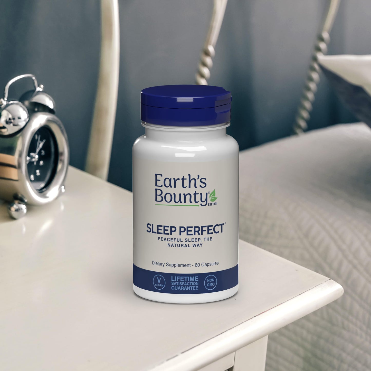 Earth's Bounty Sleep Perfect Natural Sleep Aid with Herbal Extracts and L-theanine No Grogginess Capsule 60 Count