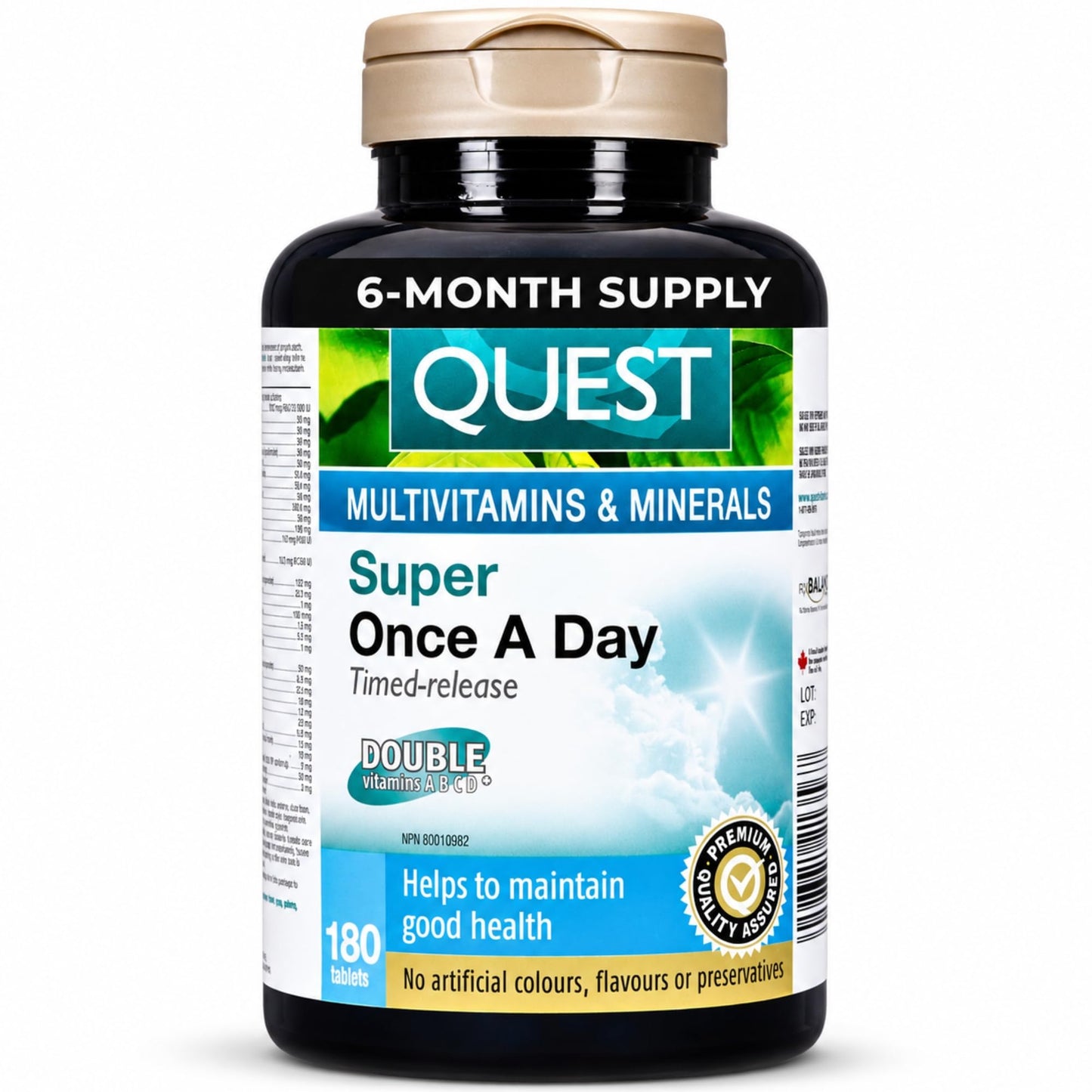 Quest Super Once A Day Timed-Release Multivitamin Tablet, 180 Tablets