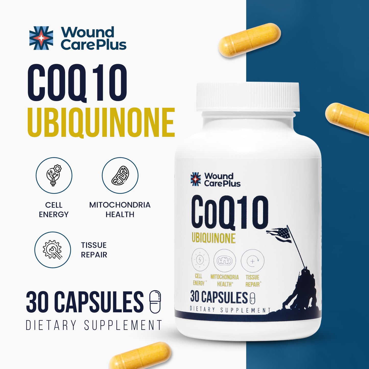 WOUND CAREPLUS CoQ10 Supplement Capsule 30 Count