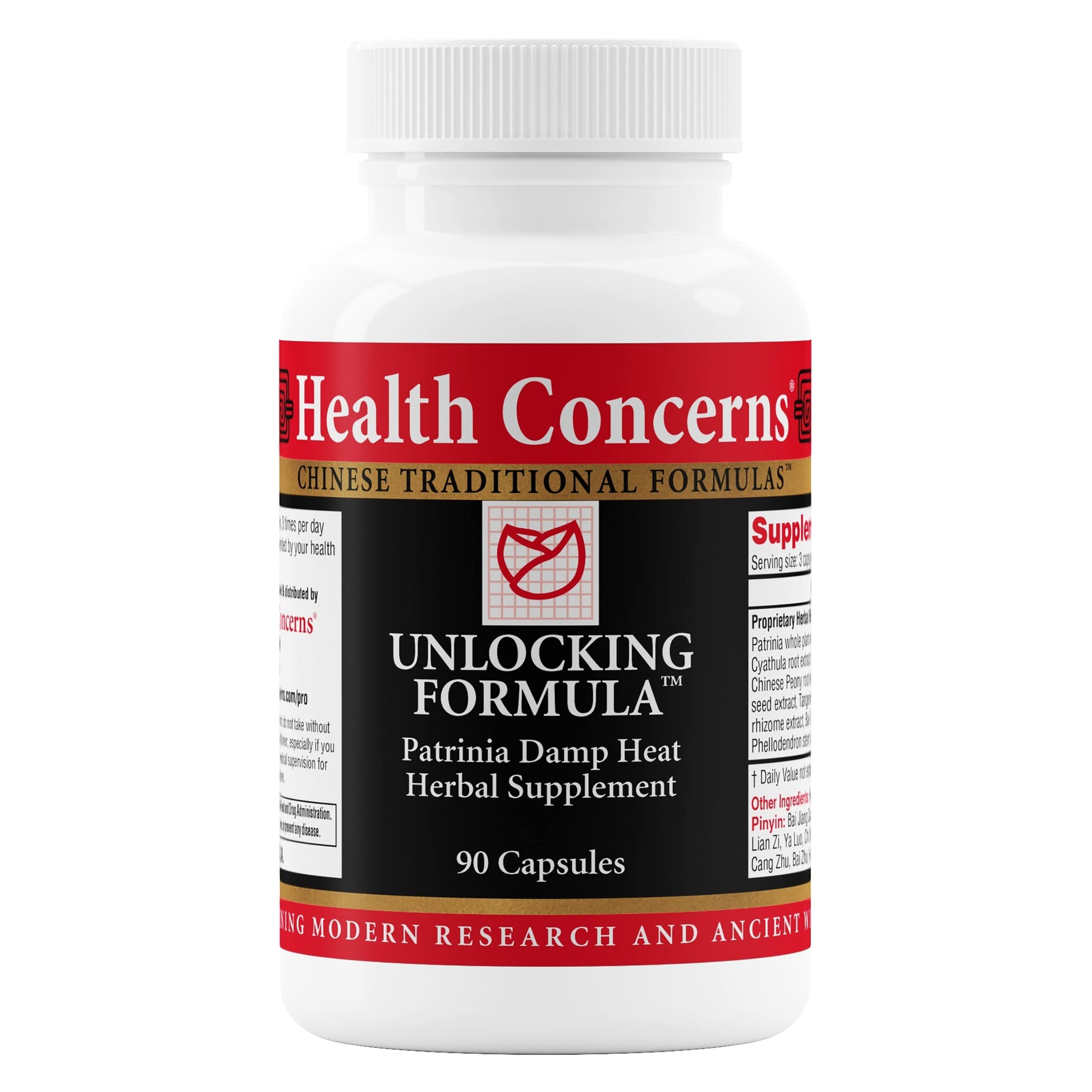 Health Concerns Unlocking Formula – Menstrual Discomfort & Qi Flow Support – Blood Circulation & Detox Herbal Supplement with Patrinia & Peony Root – Chinese Medicine Formula for Women, 90 Capsules