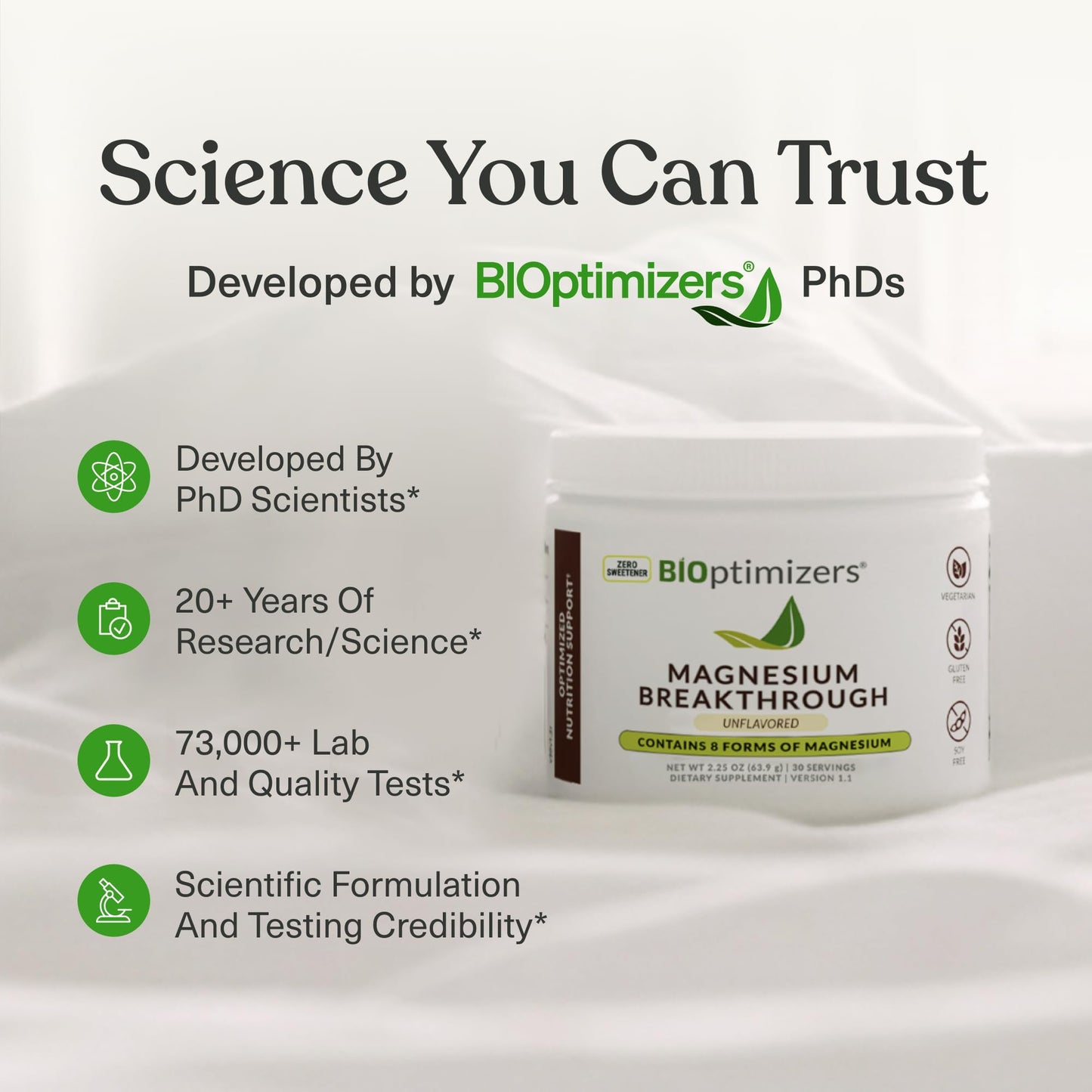 BIOptimizers Magnesium Breakthrough Drink Powder 2.25 Ounce