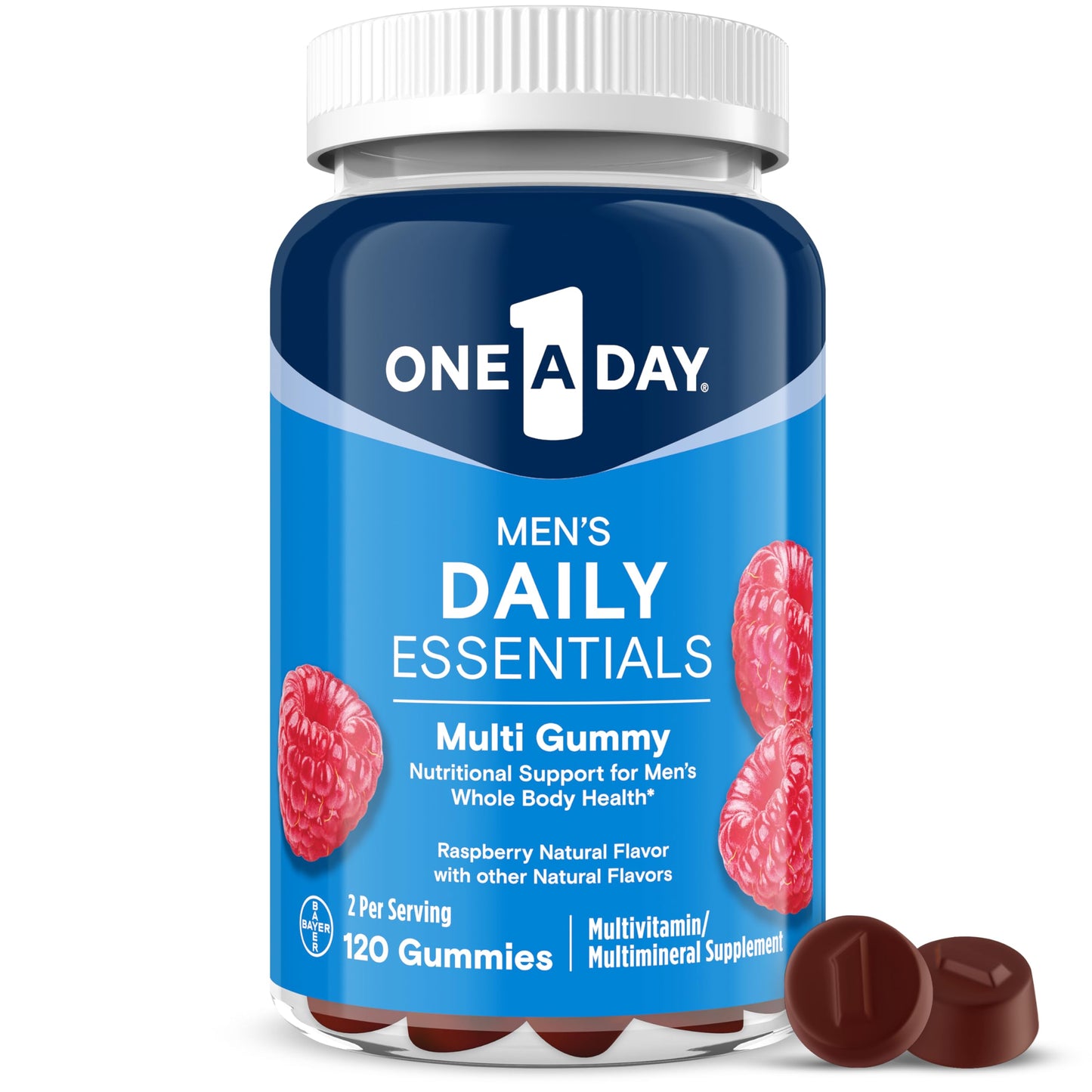 ONE A DAY Men's Daily Essentials Multivitamin Gummies, 120 Gummies
