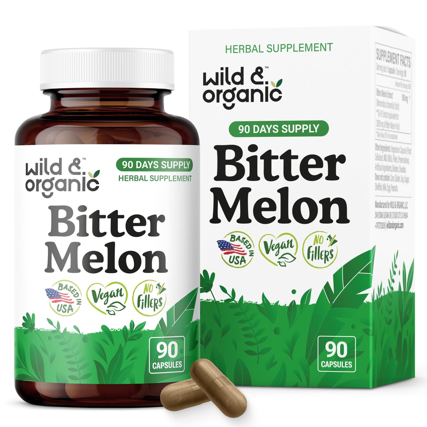 Wild & Organic Bitter Melon Capsules 90 Count