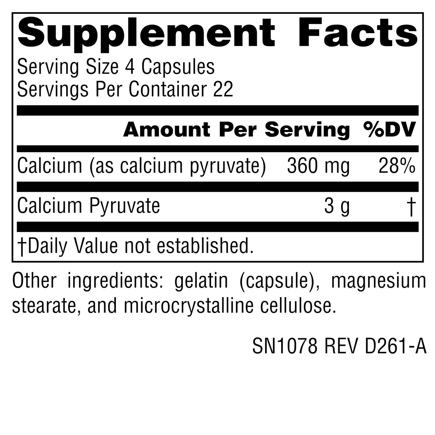 Source Naturals Pyruvate Power 750mg Capsules 90 Count