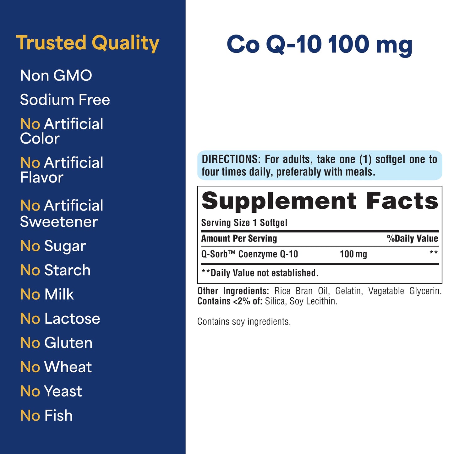 Puritan's Pride Coenzyme Q10 100mg Softgels, 240 Count