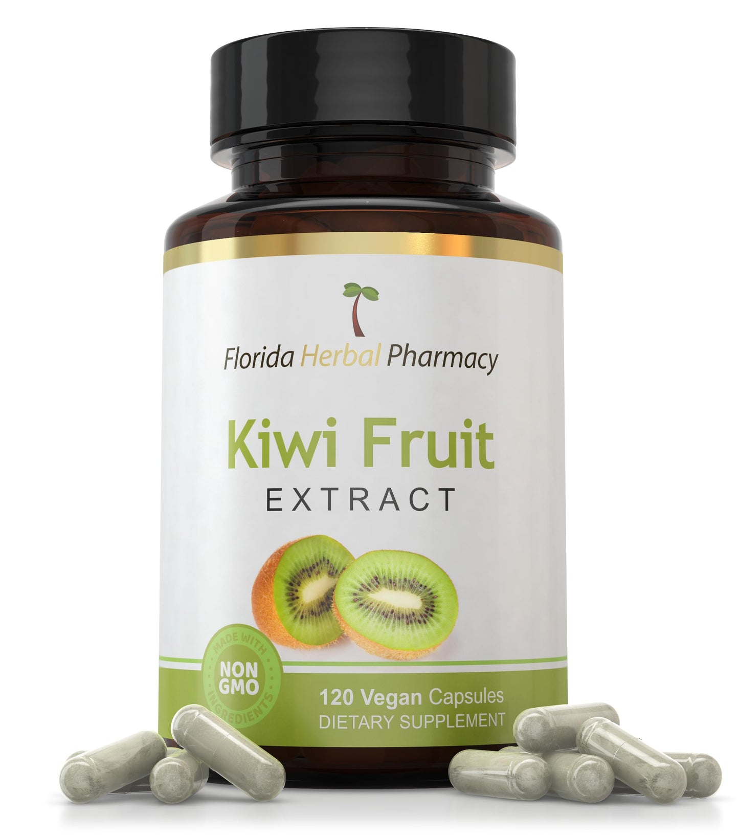 Florida Herbal Pharmacy Kiwi Fruit Extract Supplement, 60 Capsules