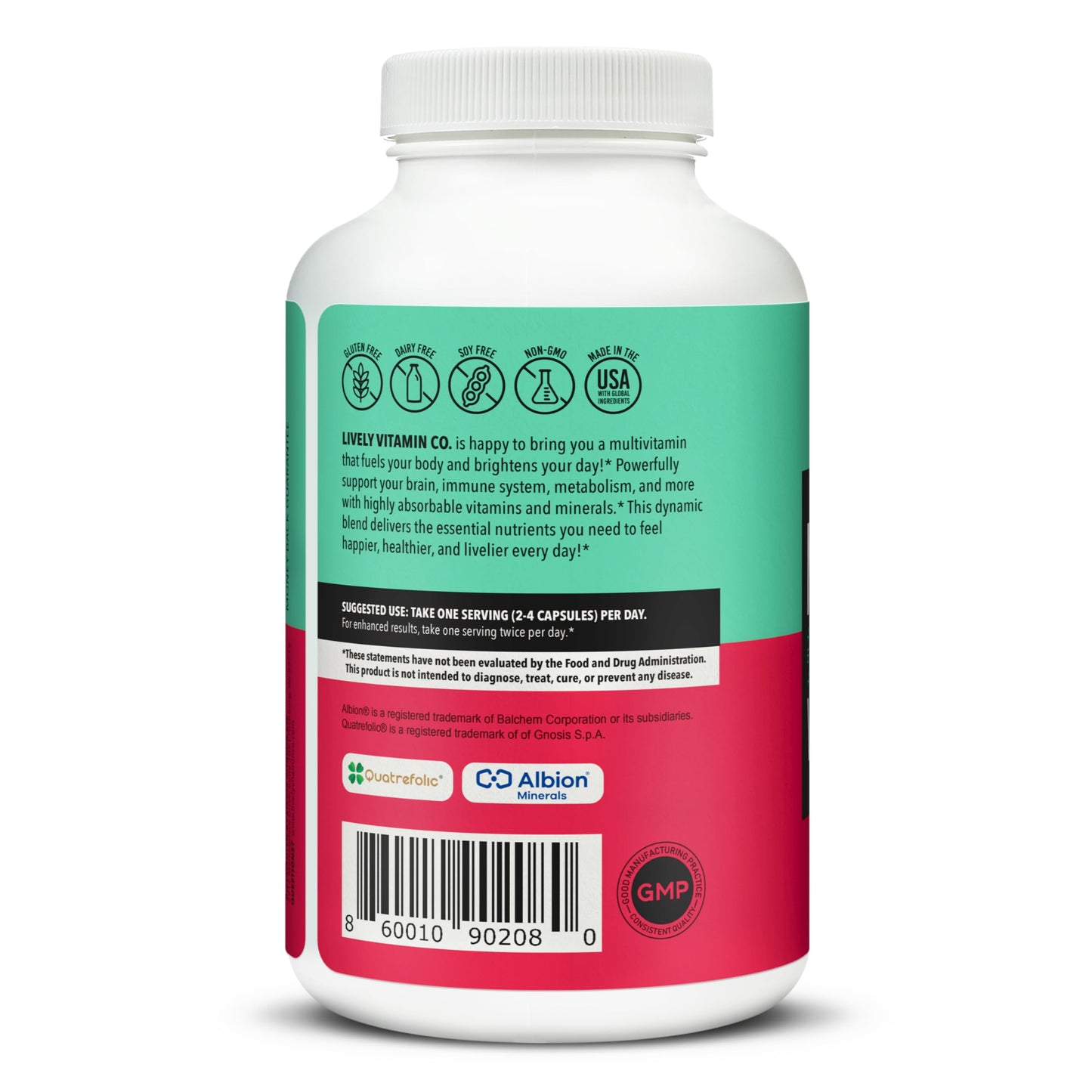 LIVELY VITAMIN CO Multivitamin Capsule 240 Count