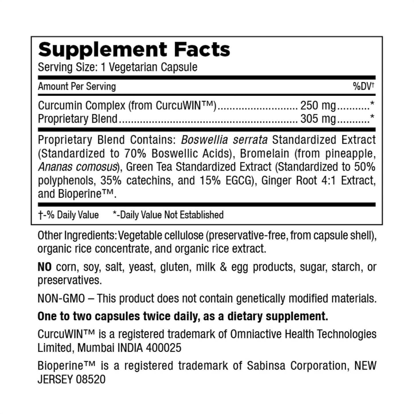Mt. Angel Vitamins Inflameze Advanced Joint Health Collagen Protection Turmeric Supplement 60 Capsules