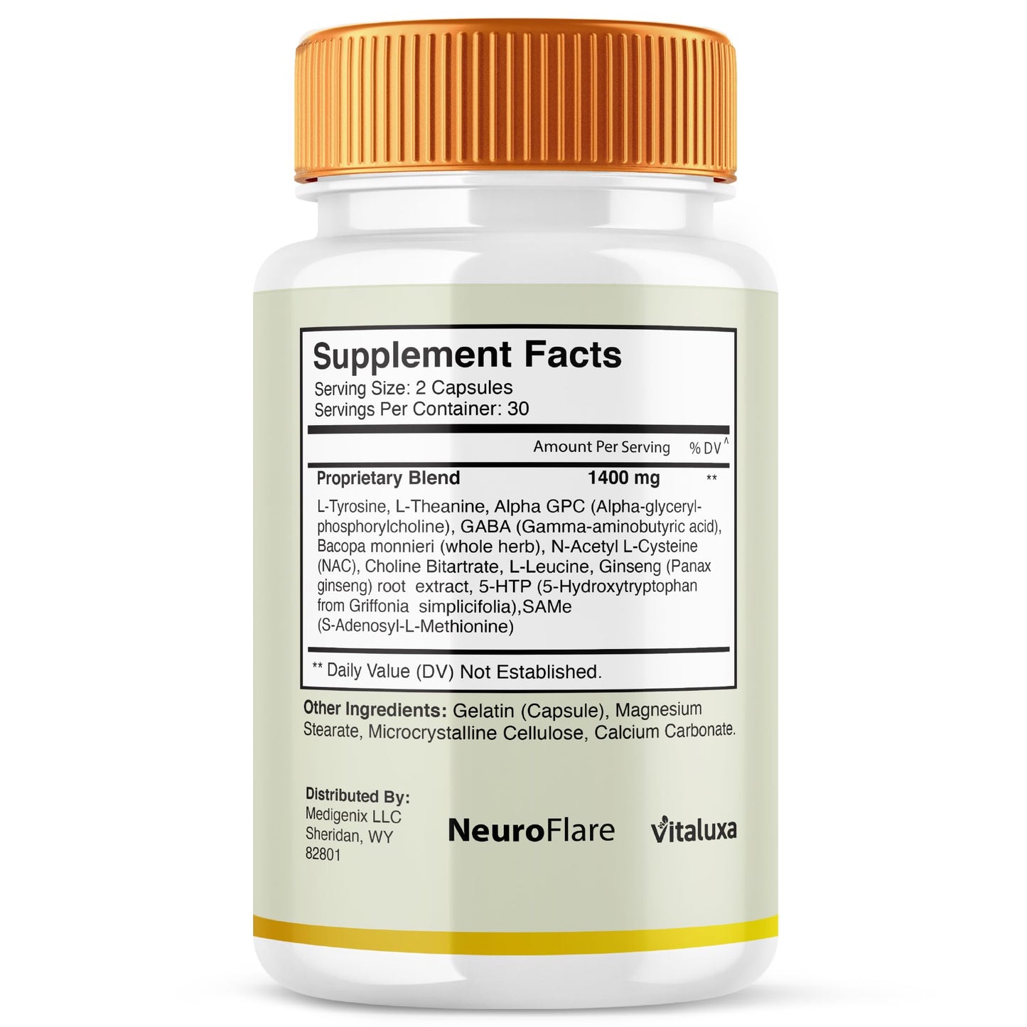 Vitaluxa Neuro Plus Brain Formula Capsules 180 Count