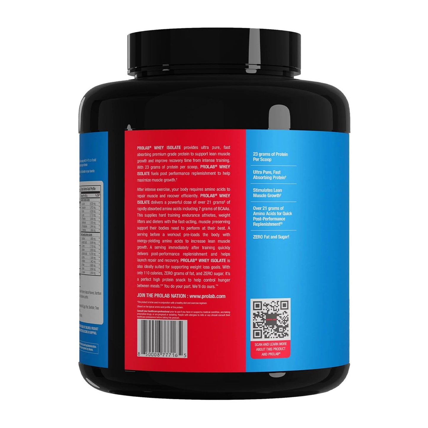 ProLab Whey Isolate Powder Vanilla Ice Cream 5 lb 80 Servings
