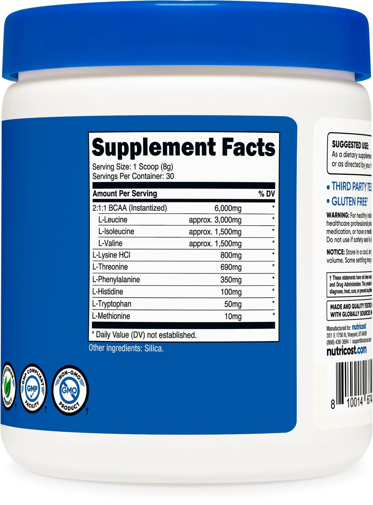 Nutricost EAA Powder 30 Servings, 8.8 oz